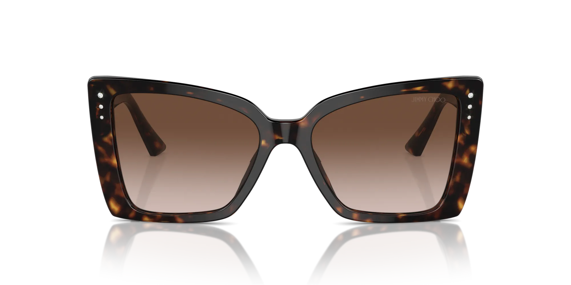 Jimmy Choo JC5001B 500213 Occhiali da sole Acetato Havana Marrone Farfalla Normale Sfumato - immagine 3
