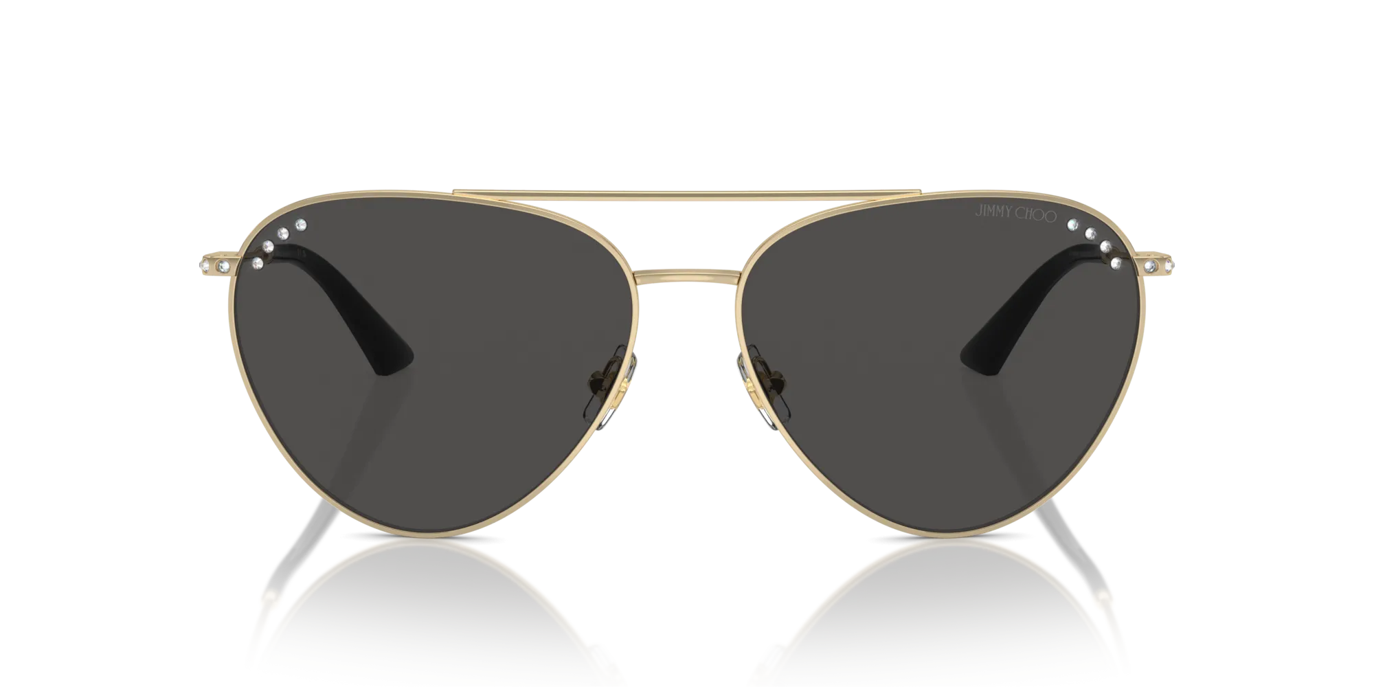 Jimmy Choo JC4002B 300687 Occhiali da sole Acciaio Oro Grigio Pilot Normale - immagine 3