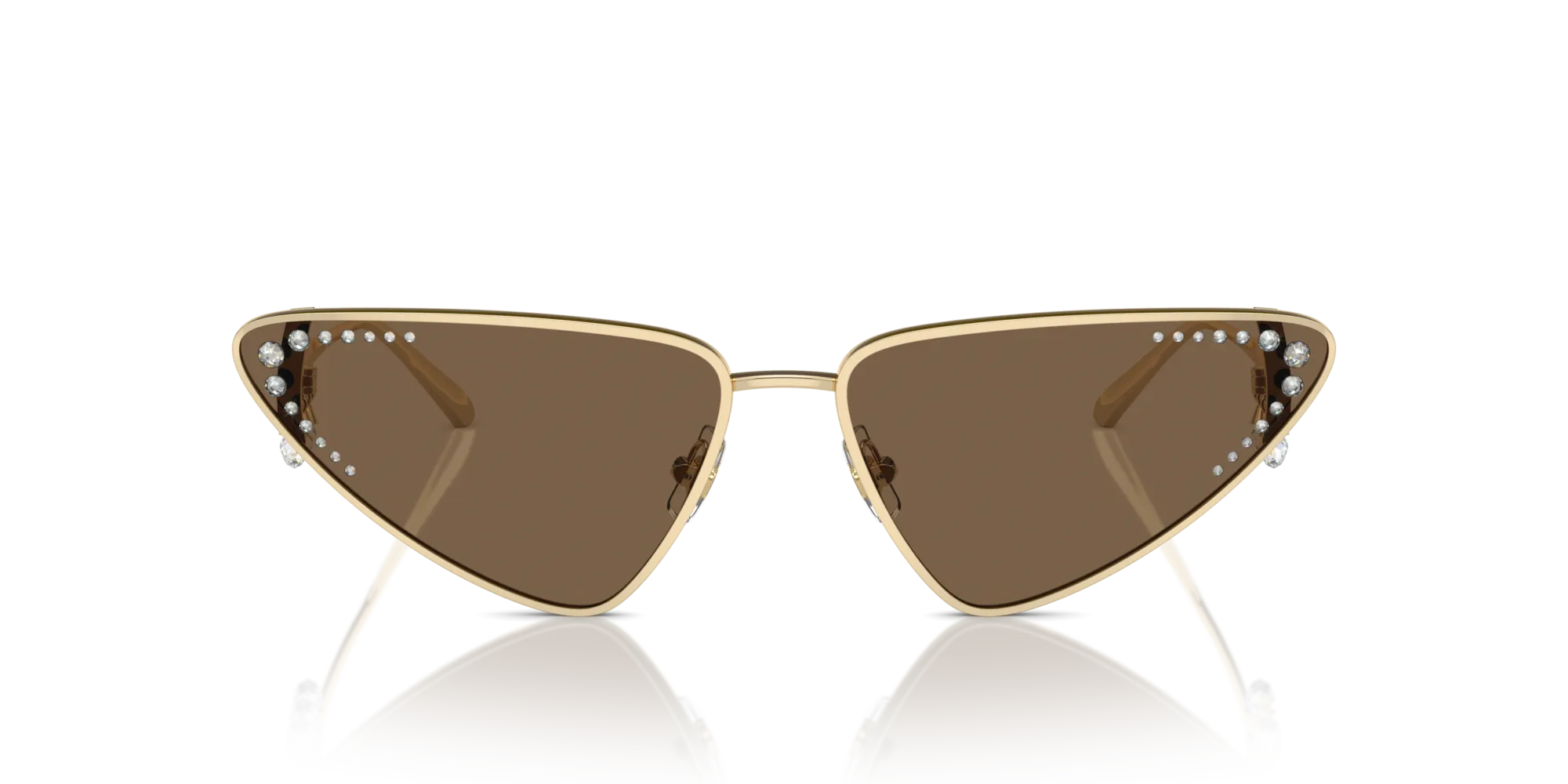 Jimmy Choo JC4001B 300673 Occhiali da sole Metallo Oro Marrone Cat Eye Normale - immagine 3