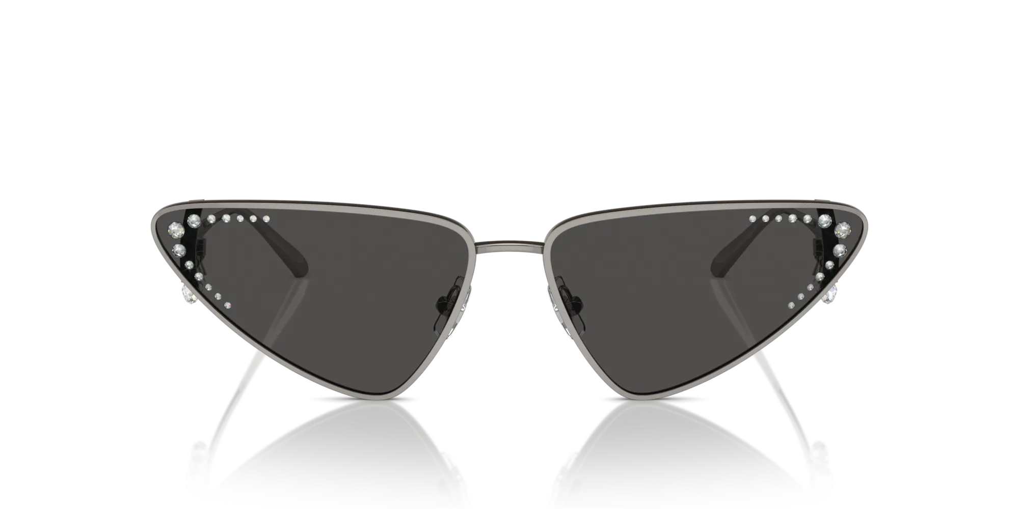 Jimmy Choo JC4001B 300487 Occhiali da sole Metallo Canna di fucile Grigio Cat Eye Normale - immagine 3