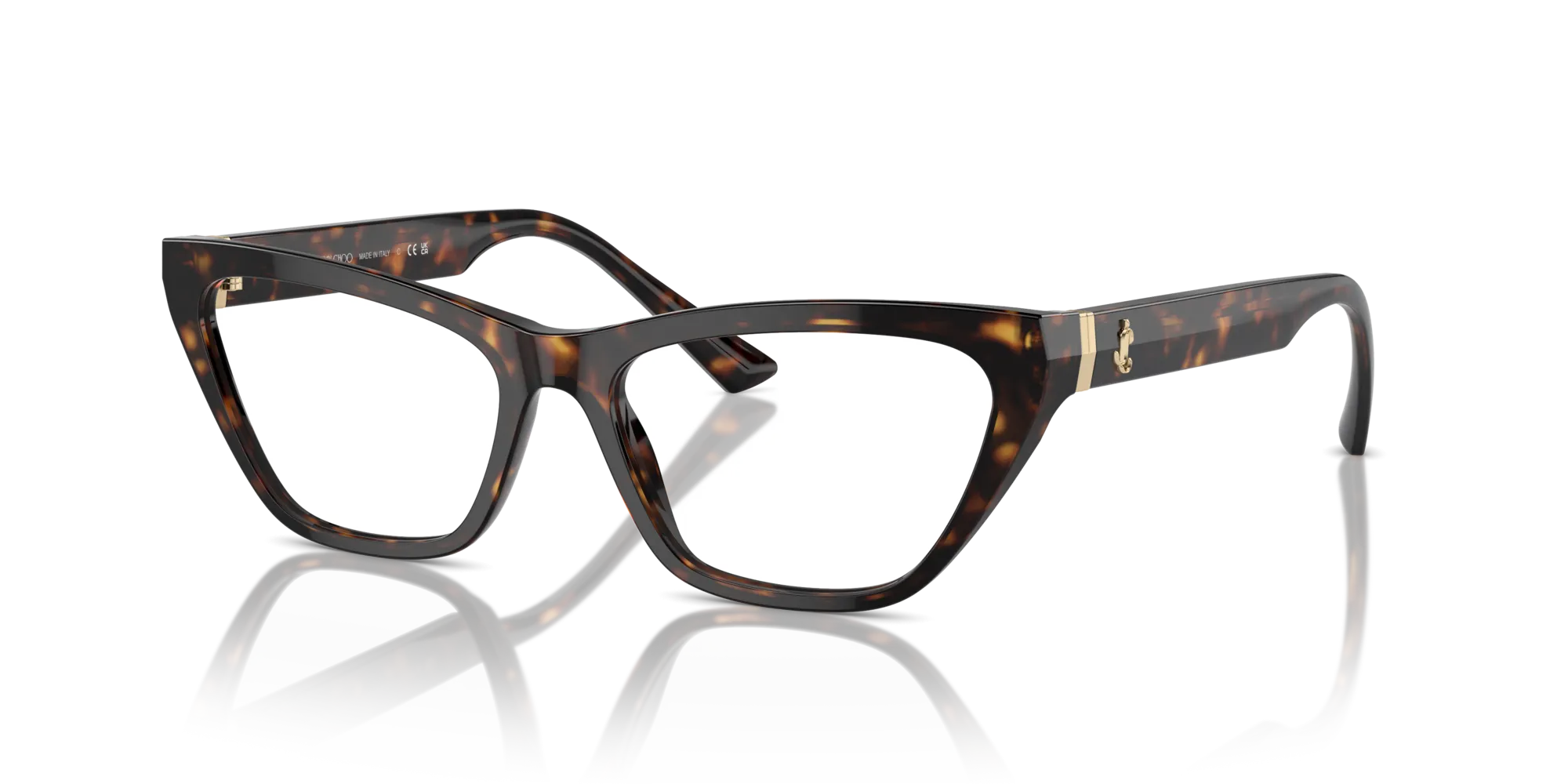 Jimmy Choo JC3014 5002 Montature da vista Acetato Havana Cat Eye - immagine 4