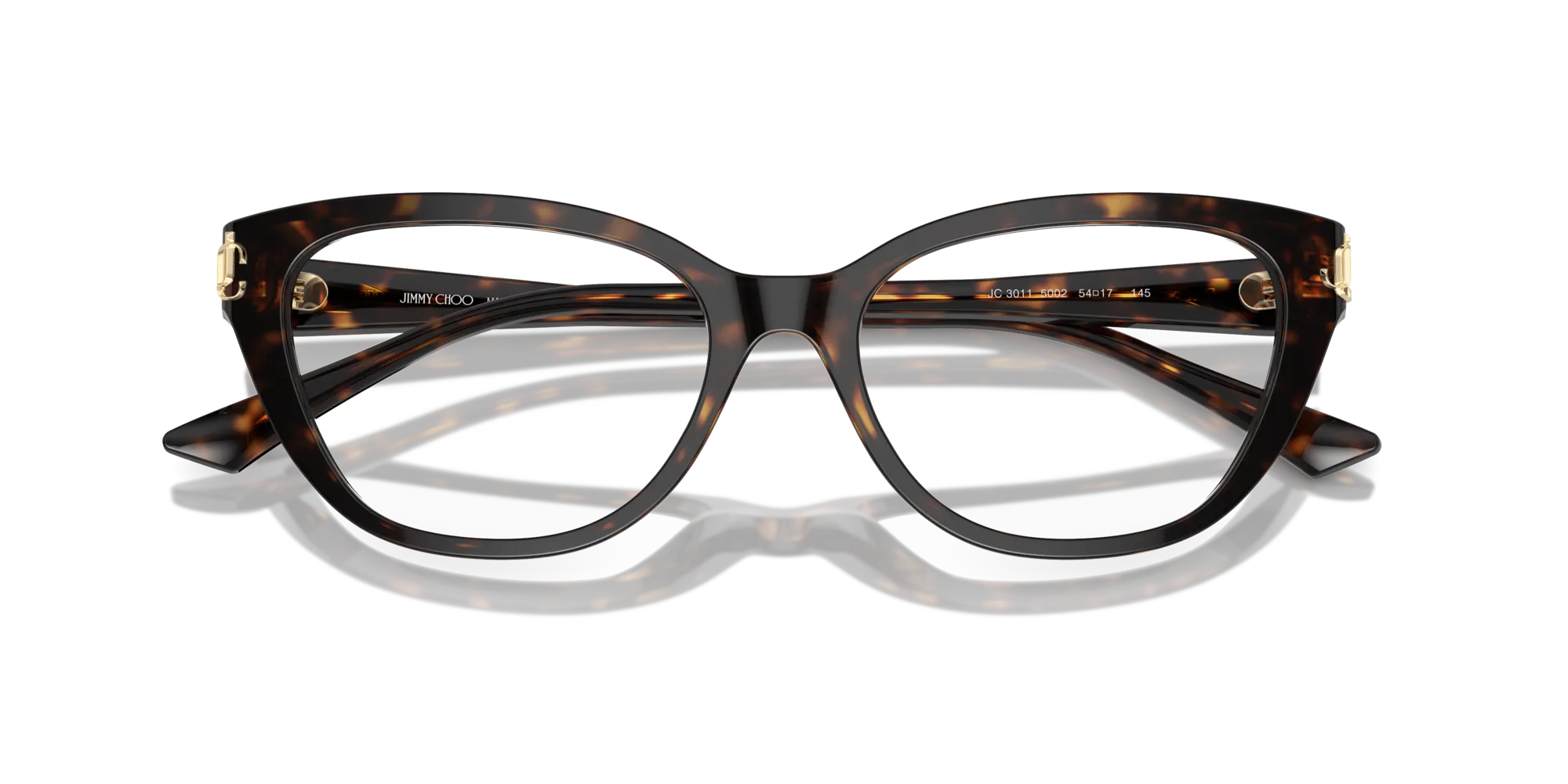 Jimmy Choo JC3011 5002 Montature da vista Acetato Havana Cat Eye - immagine 2