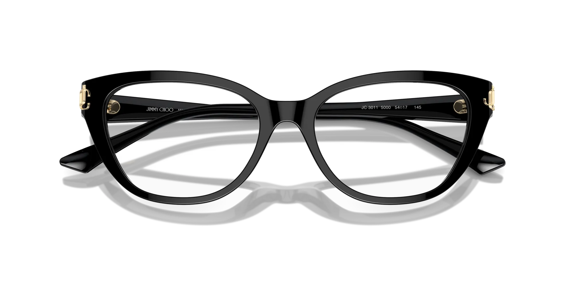 Jimmy Choo JC3011 5000 Montature da vista Acetato Nero Cat Eye - immagine 2