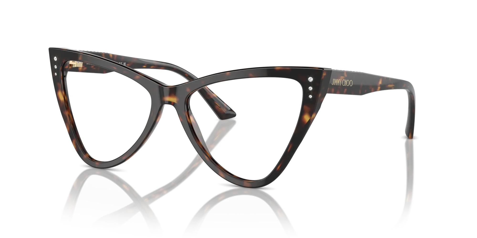 Jimmy Choo JC3004B 5002 Montature da vista Acetato Havana Cat Eye - immagine 4