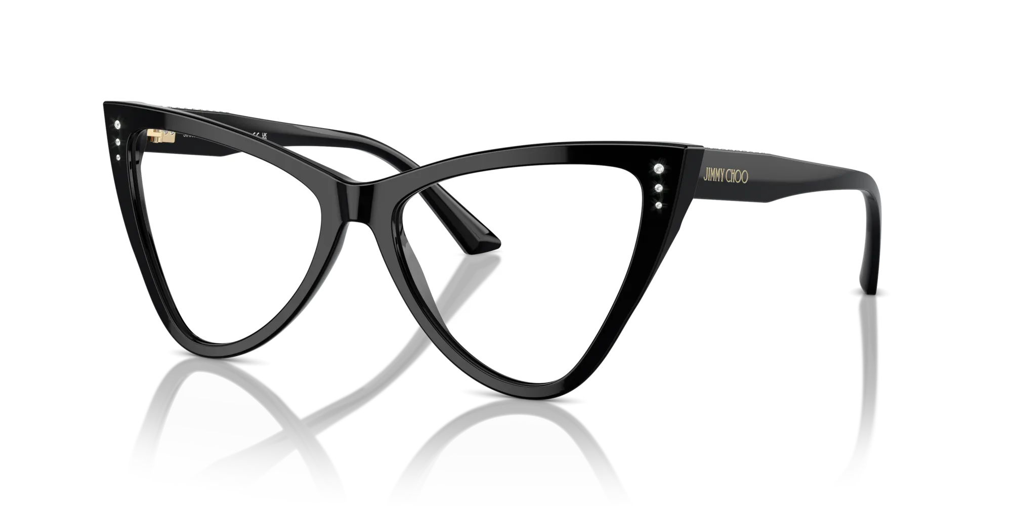 Jimmy Choo JC3004B 5000 Montature da vista Acetato Nero Cat Eye - immagine 4
