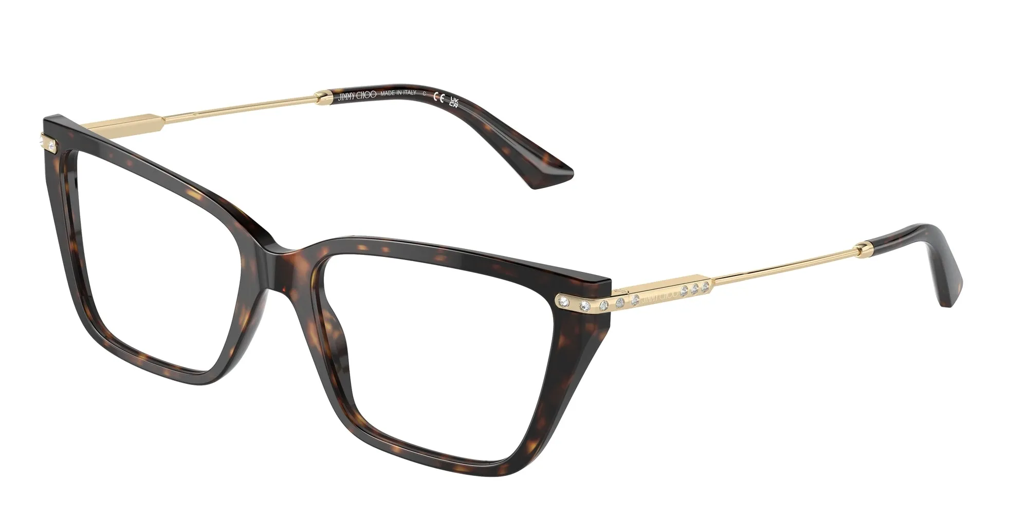 Jimmy Choo JC3002B 5002 Montature da vista Acetato Havana Cat Eye - immagine 1
