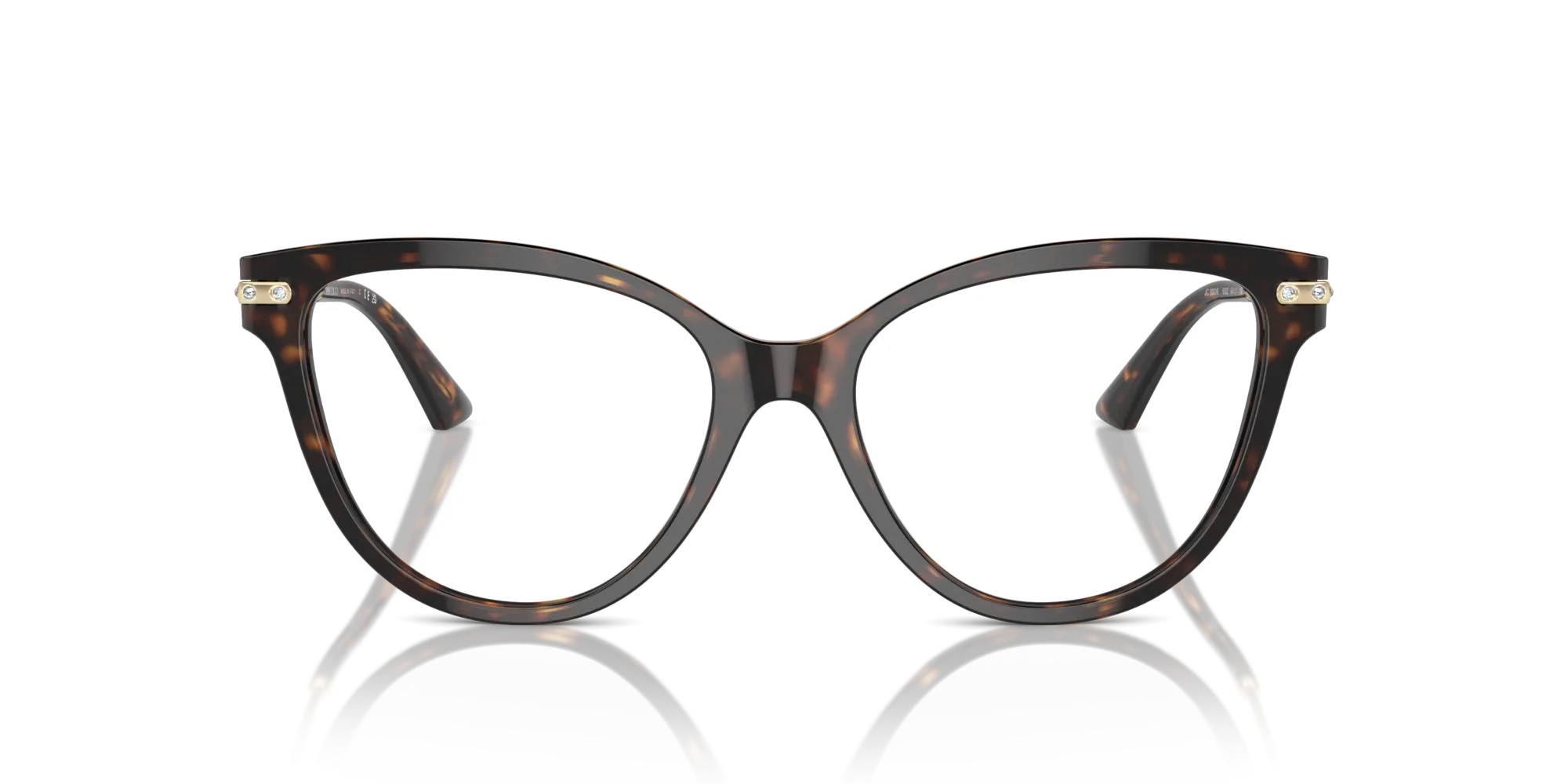 Jimmy Choo JC3001B 5002 Montature da vista Acetato Havana Cat Eye - immagine 3