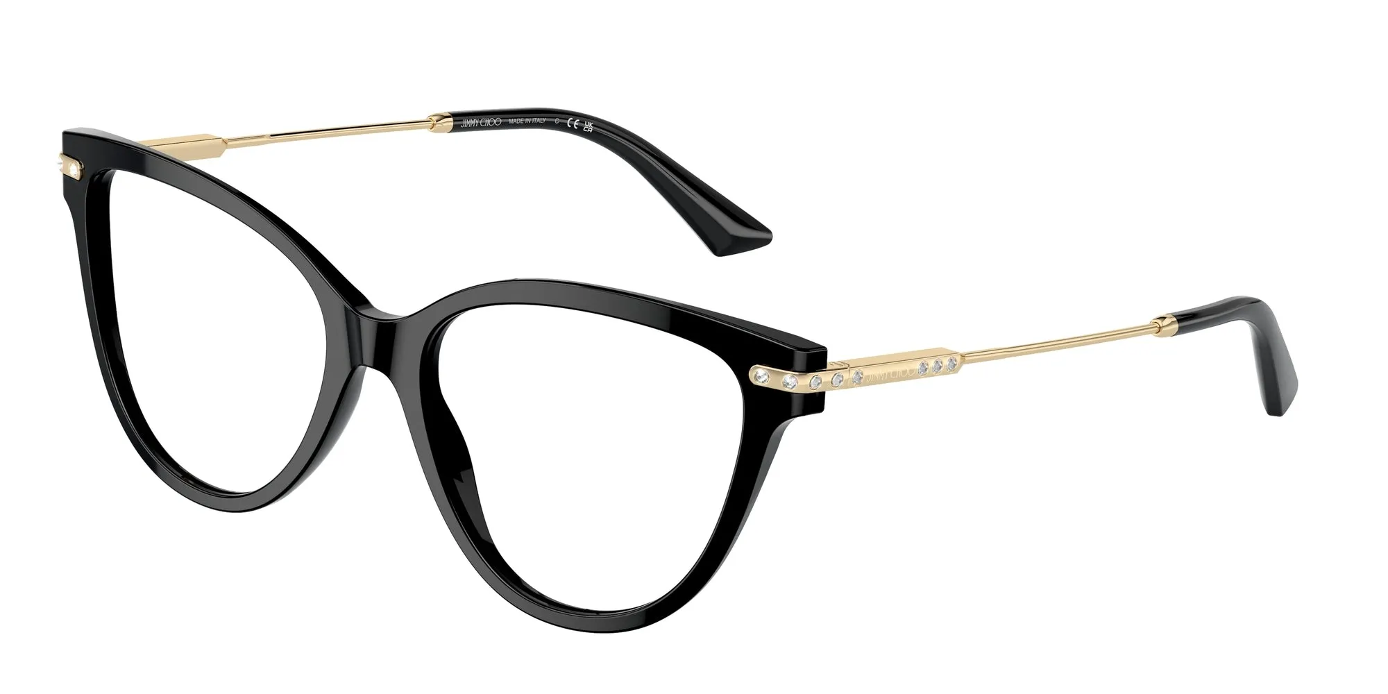 Jimmy Choo JC3001B 5000 Montature da vista Acetato Nero Cat Eye - immagine 1