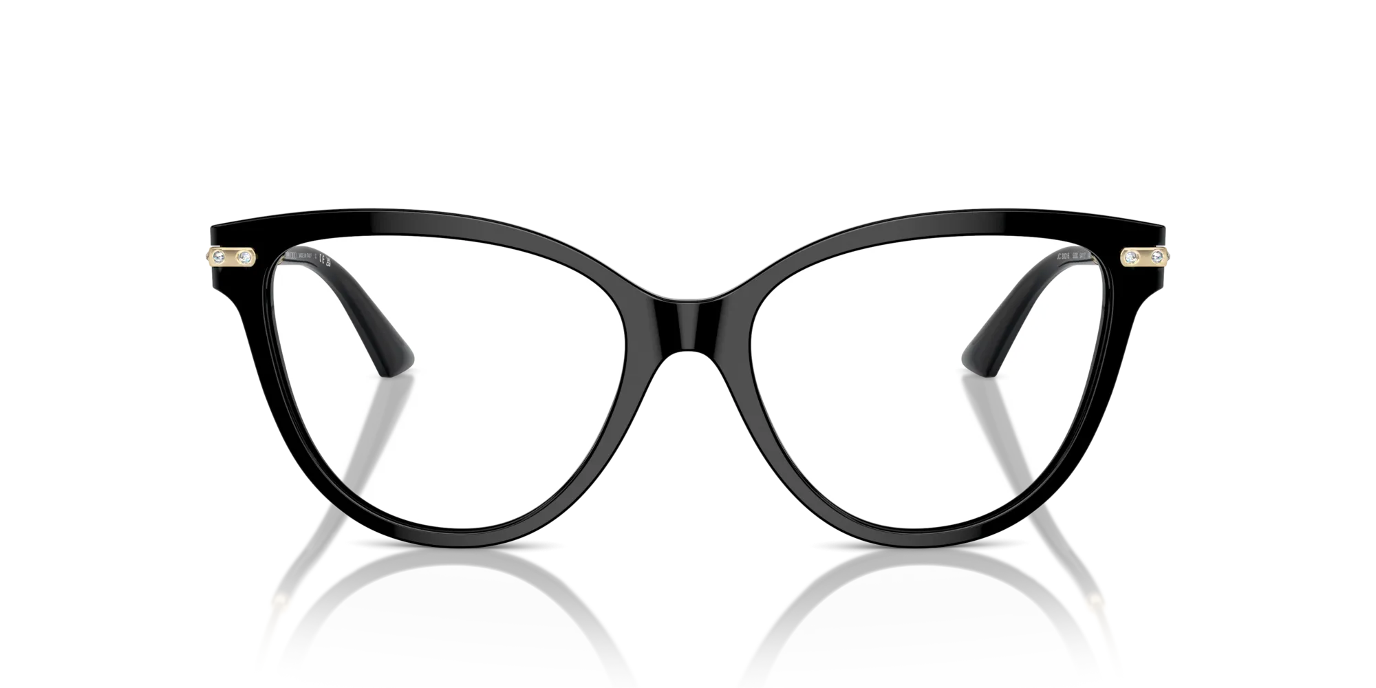 Jimmy Choo JC3001B 5000 Montature da vista Acetato Nero Cat Eye - immagine 3