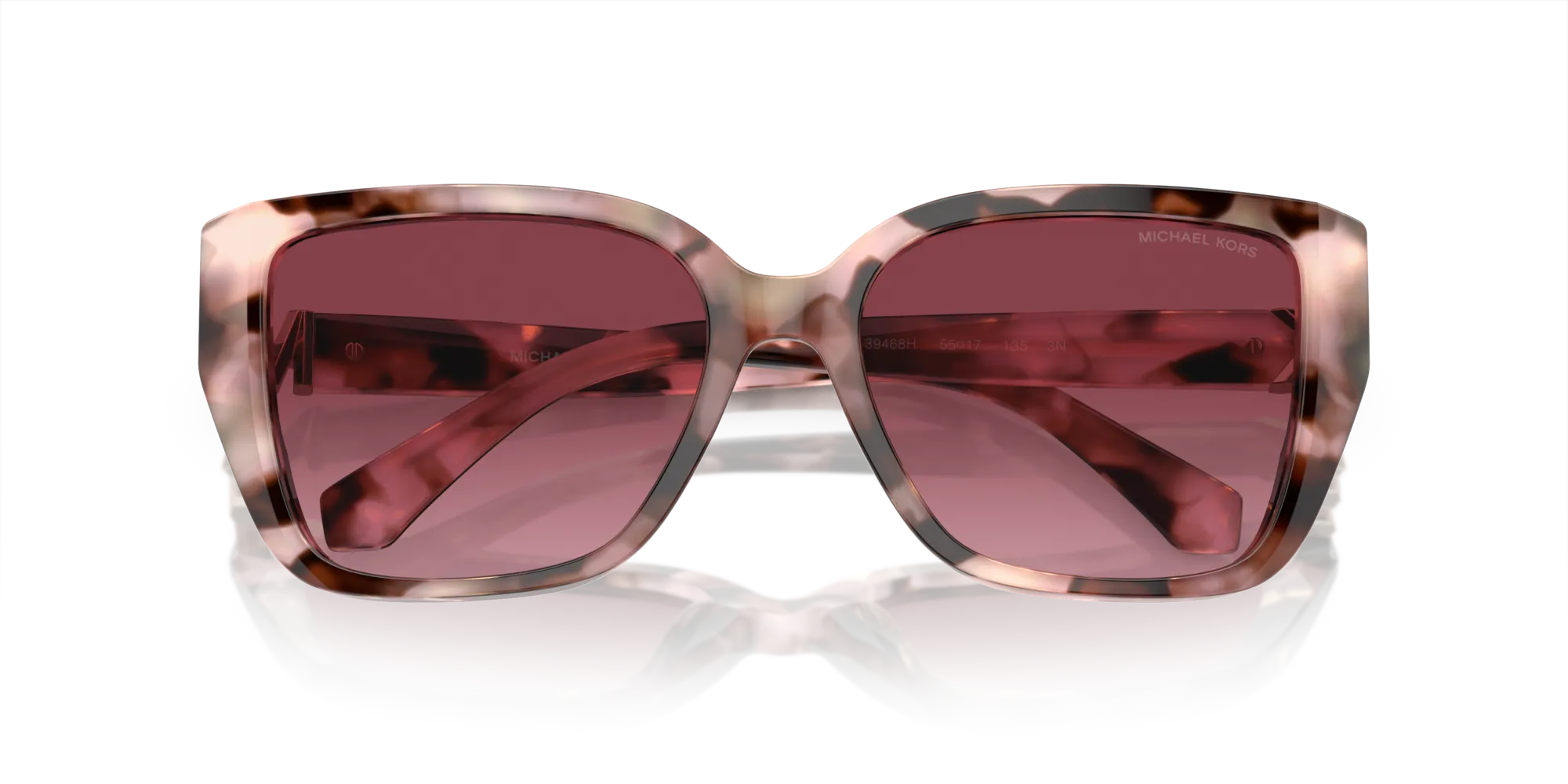 Michael Kors MK2199 ACADIA 39468H Occhiali da sole Acetato Rosa Rosso Squadrata Normale Sfumato - immagine 2