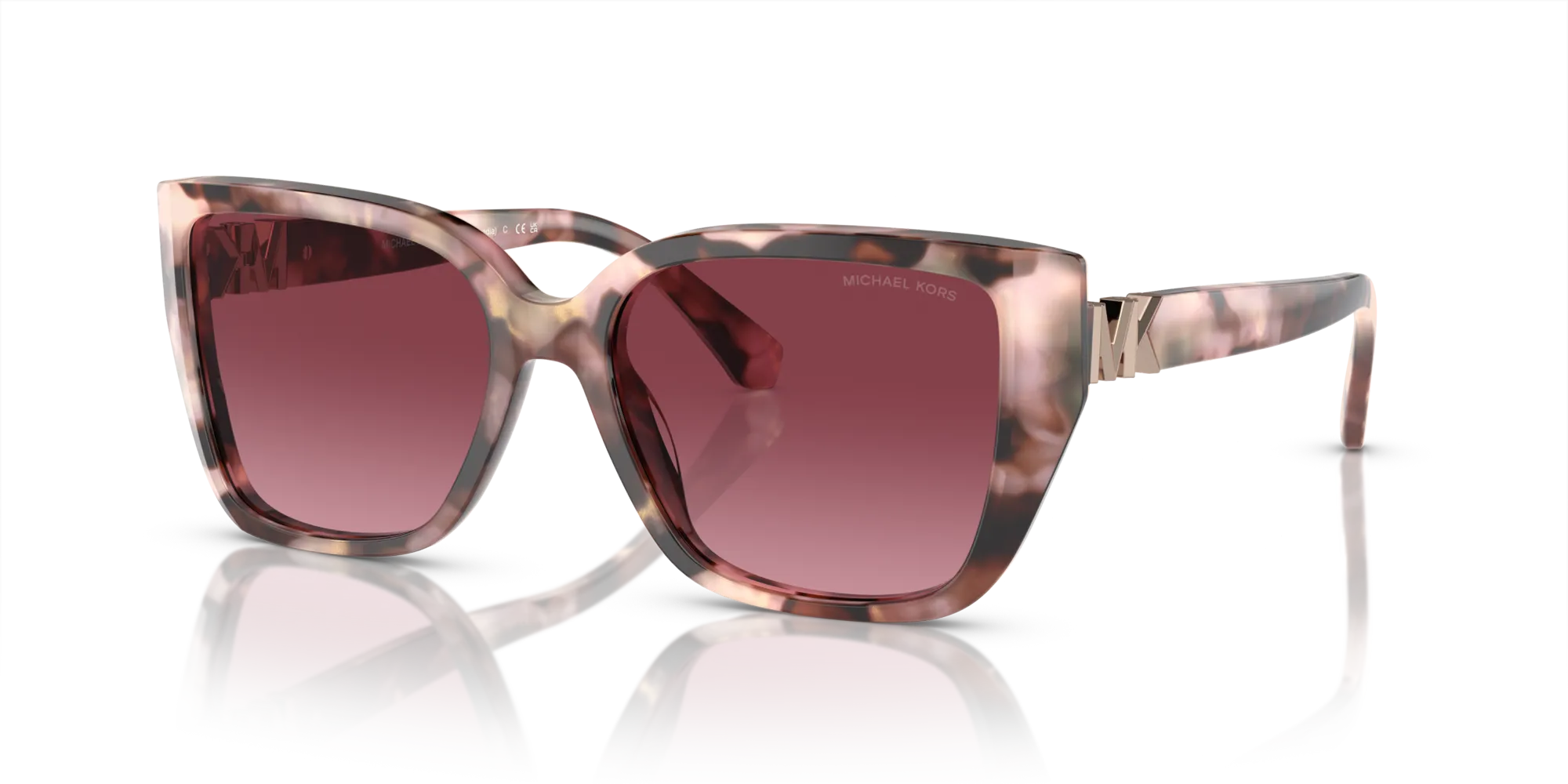 Michael Kors MK2199 ACADIA 39468H Occhiali da sole Acetato Rosa Rosso Squadrata Normale Sfumato - immagine 4