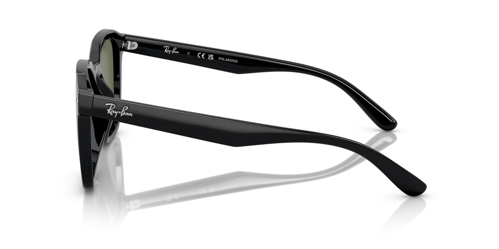 Ray - Ban RB4392D 601/9A Occhiali da sole Iniettato Nero Verde Squadrata Polarizzata - immagine 4