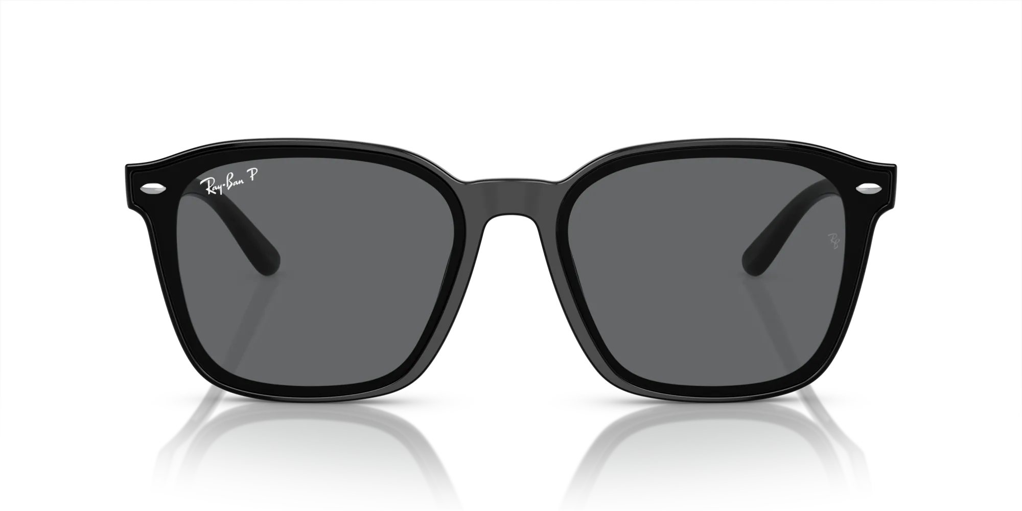 Ray - Ban RB4392D 601/81 Occhiali da sole Iniettato Nero Grigio Squadrata Polarizzata - immagine 3