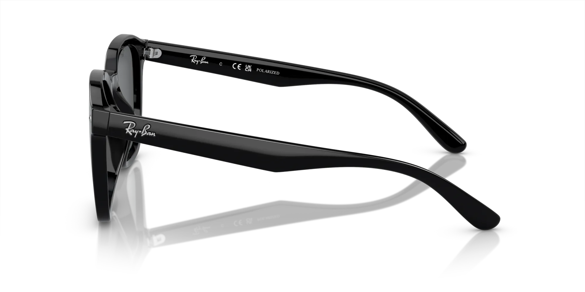 Ray - Ban RB4392D 601/81 Occhiali da sole Iniettato Nero Grigio Squadrata Polarizzata - immagine 4