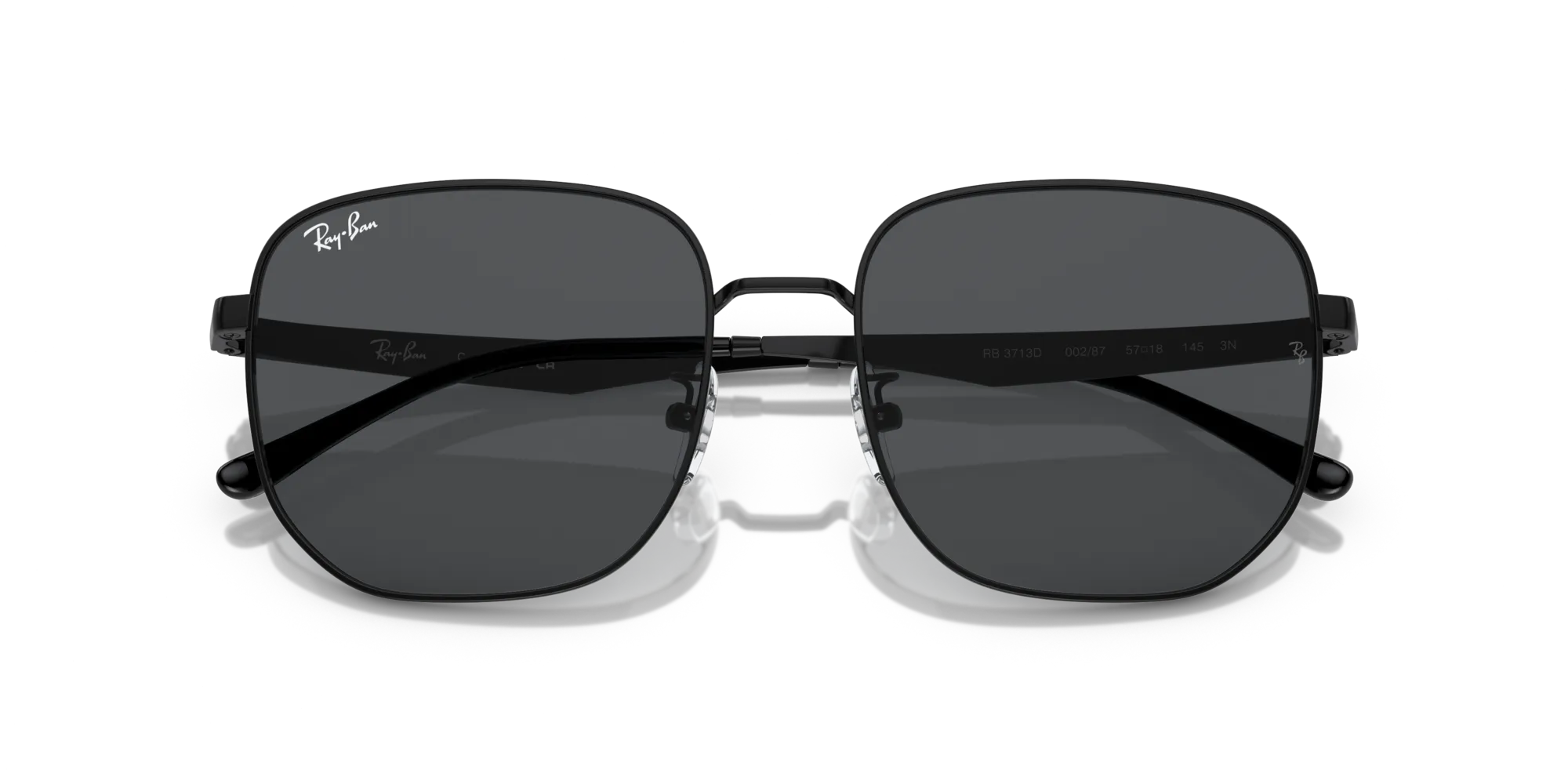 Ray - Ban RB3713D 002/87 Occhiali da sole Metallo Nero Grigio Geometrica Normale - immagine 2