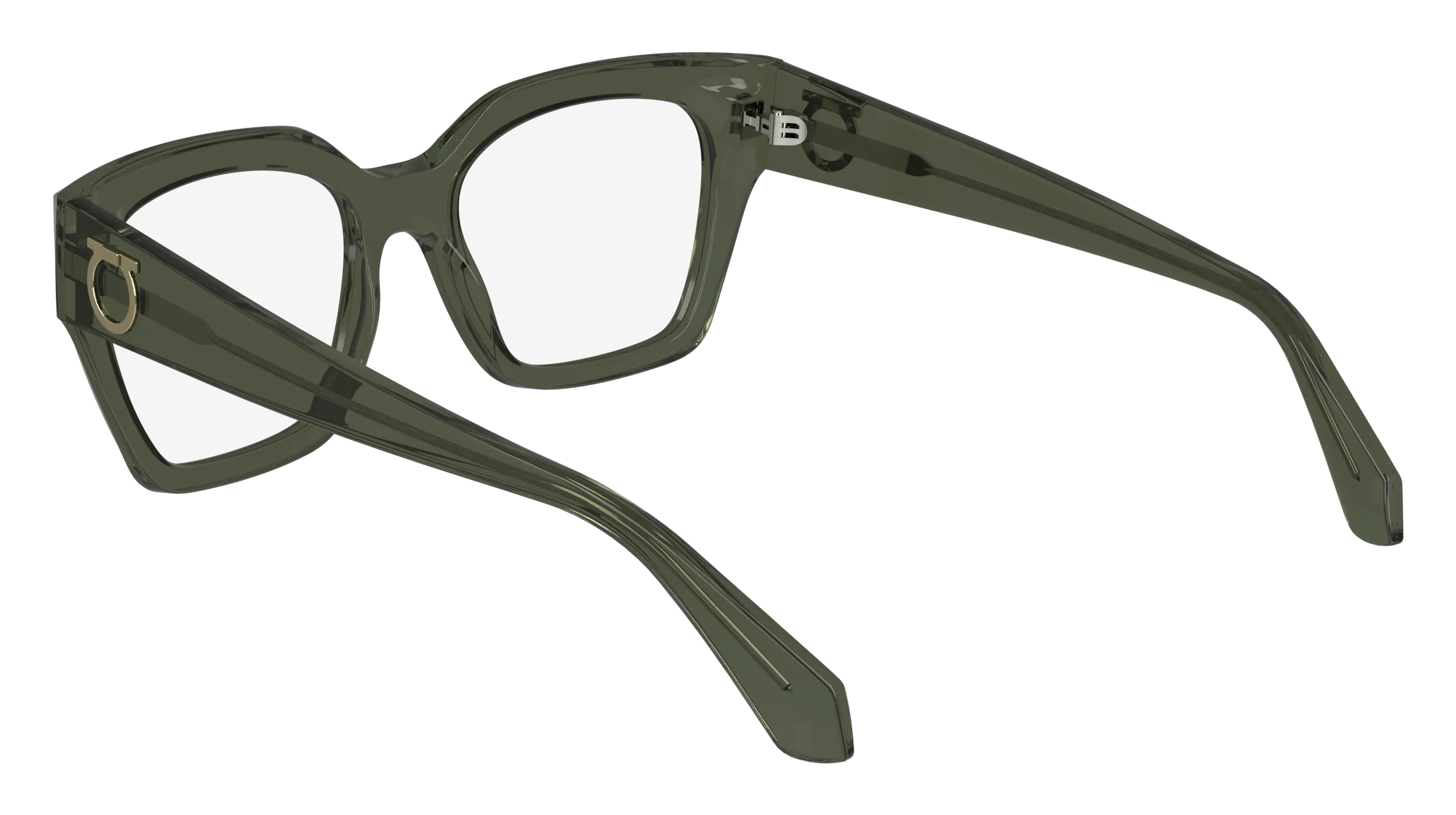 Ferragamo SF2983 320 Montature da vista Acetato Verde Squadrata Normale Normale - immagine 3