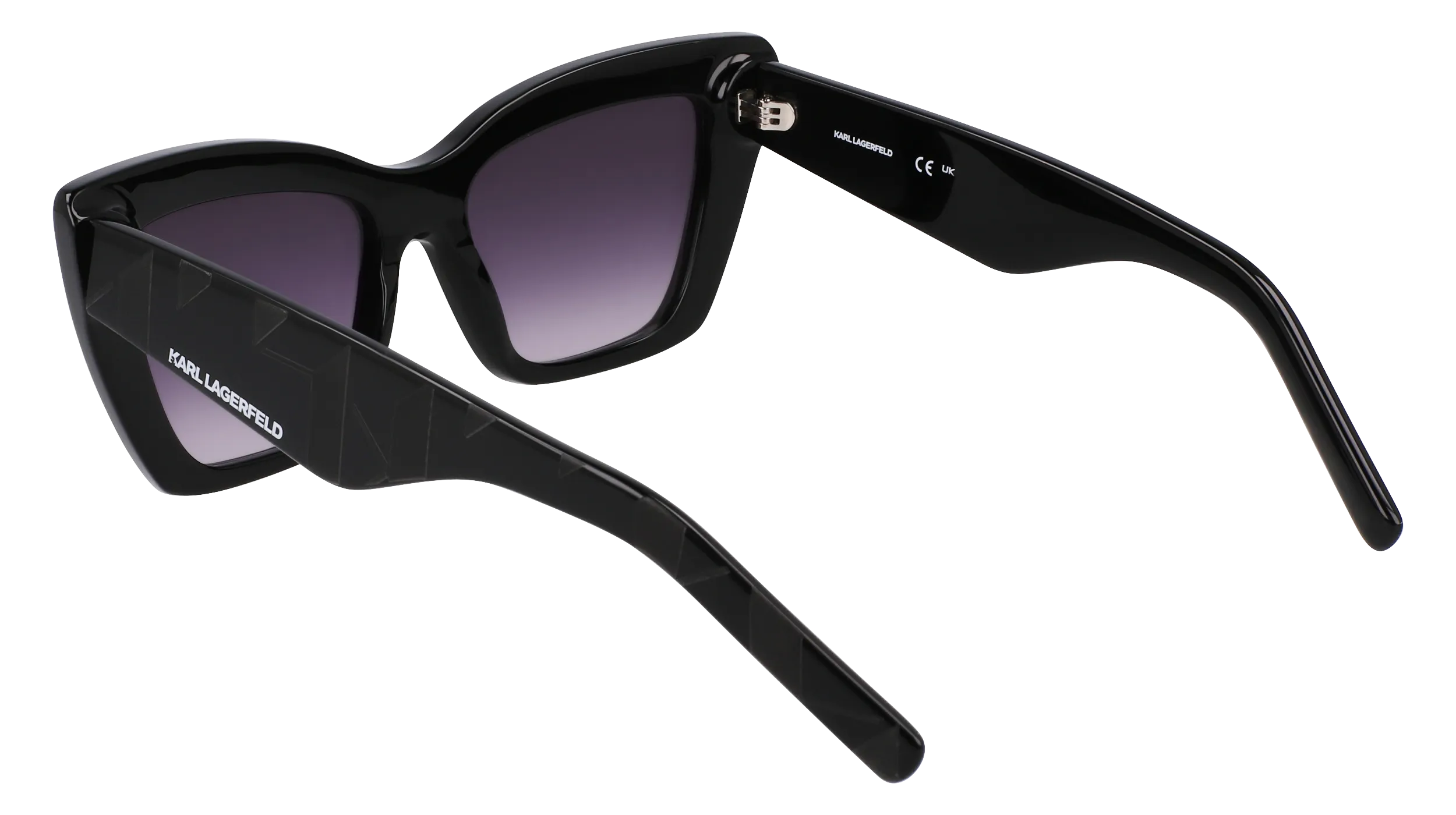 Karl Lagerfeld KL6158S 001 Occhiali da sole Acetato Nero Cat Eye Normale Normale - immagine 3