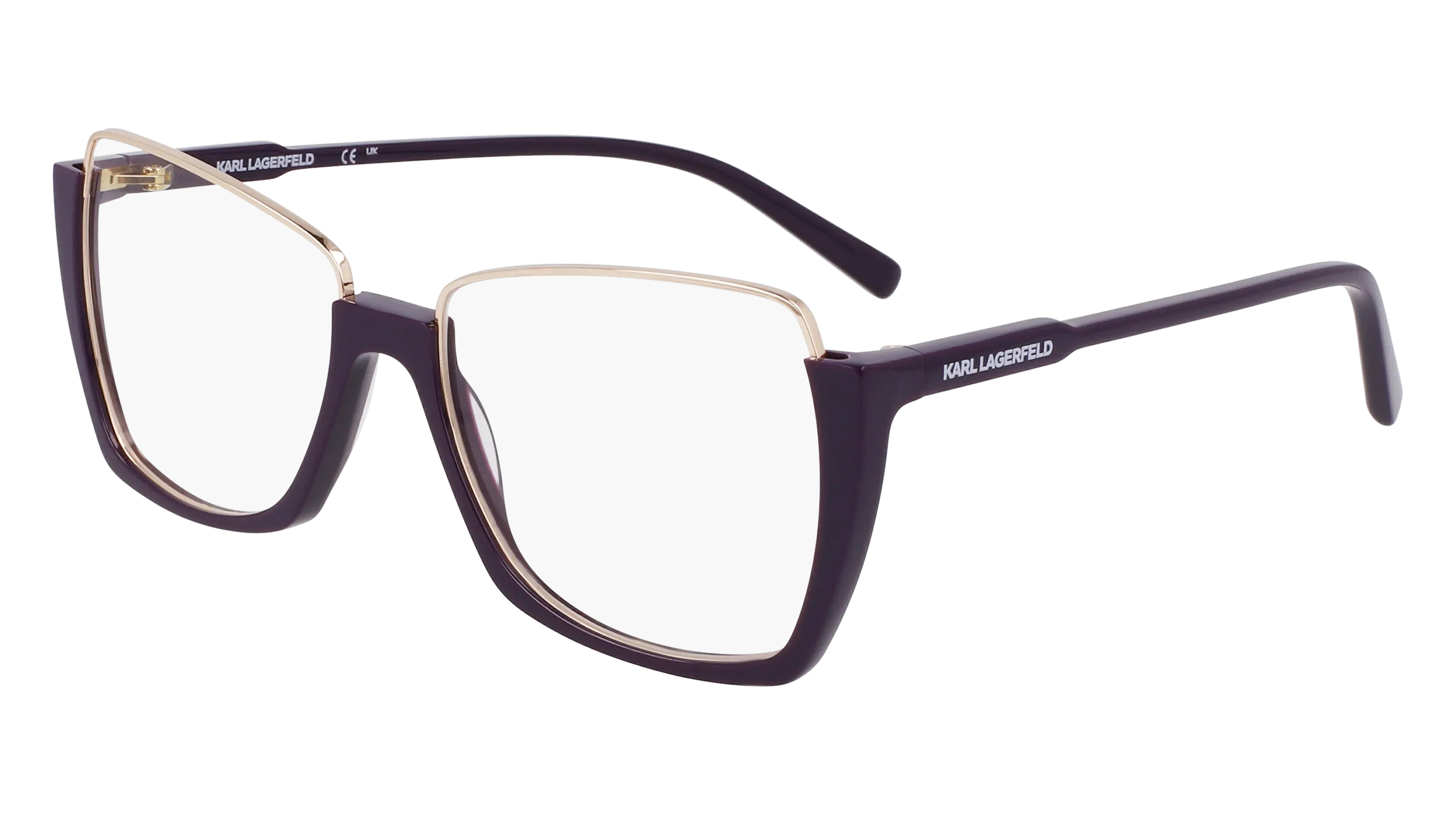 Karl Lagerfeld KL355 500 Montature da vista Metallo Viola Squadrata Normale Normale - immagine 1