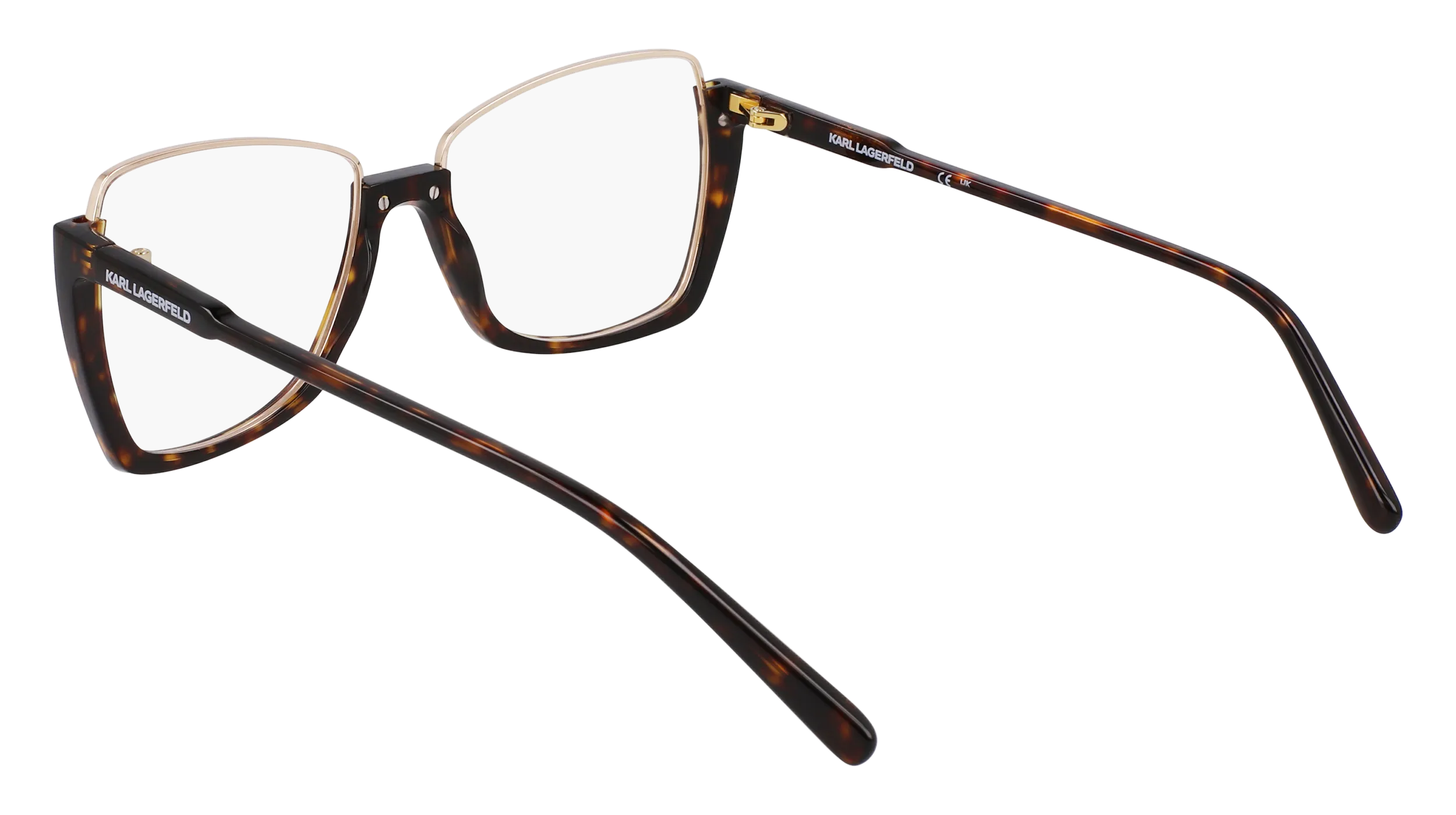 Karl Lagerfeld KL355 242 Montature da vista Metallo Havana Squadrata Normale Normale - immagine 3
