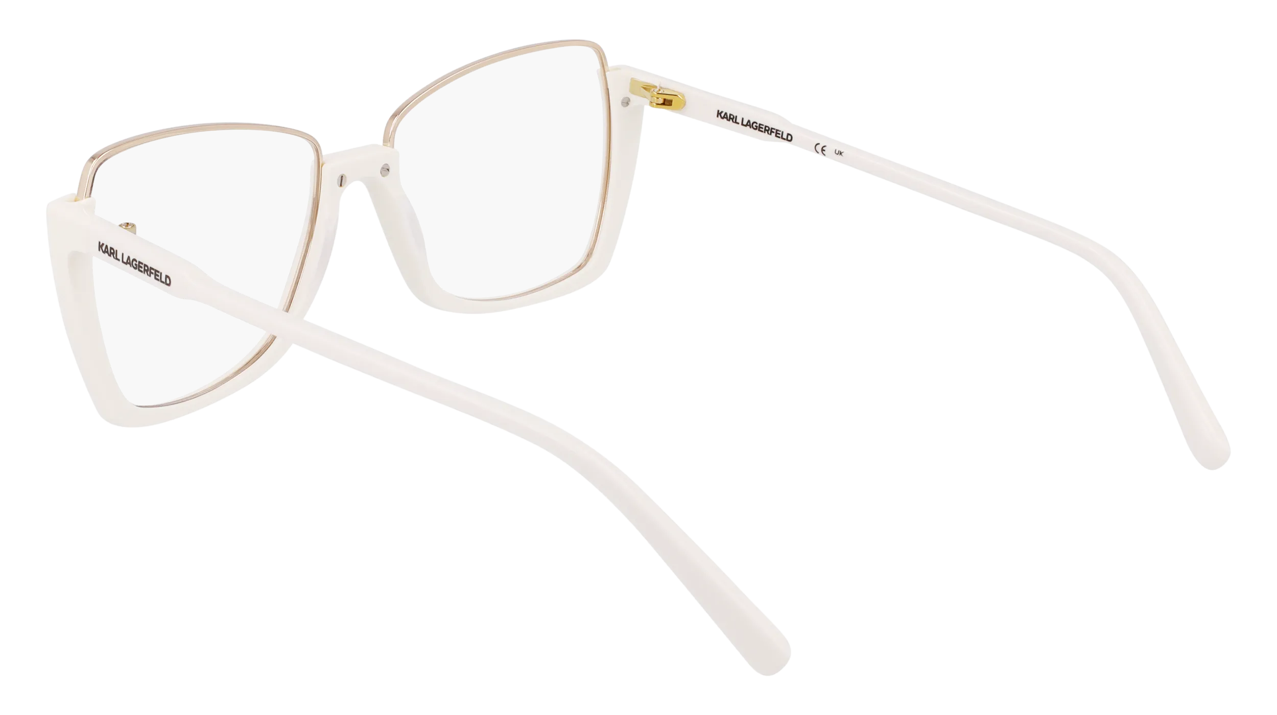 Karl Lagerfeld KL355 105 Montature da vista Metallo Bianco Squadrata Normale Normale - immagine 3