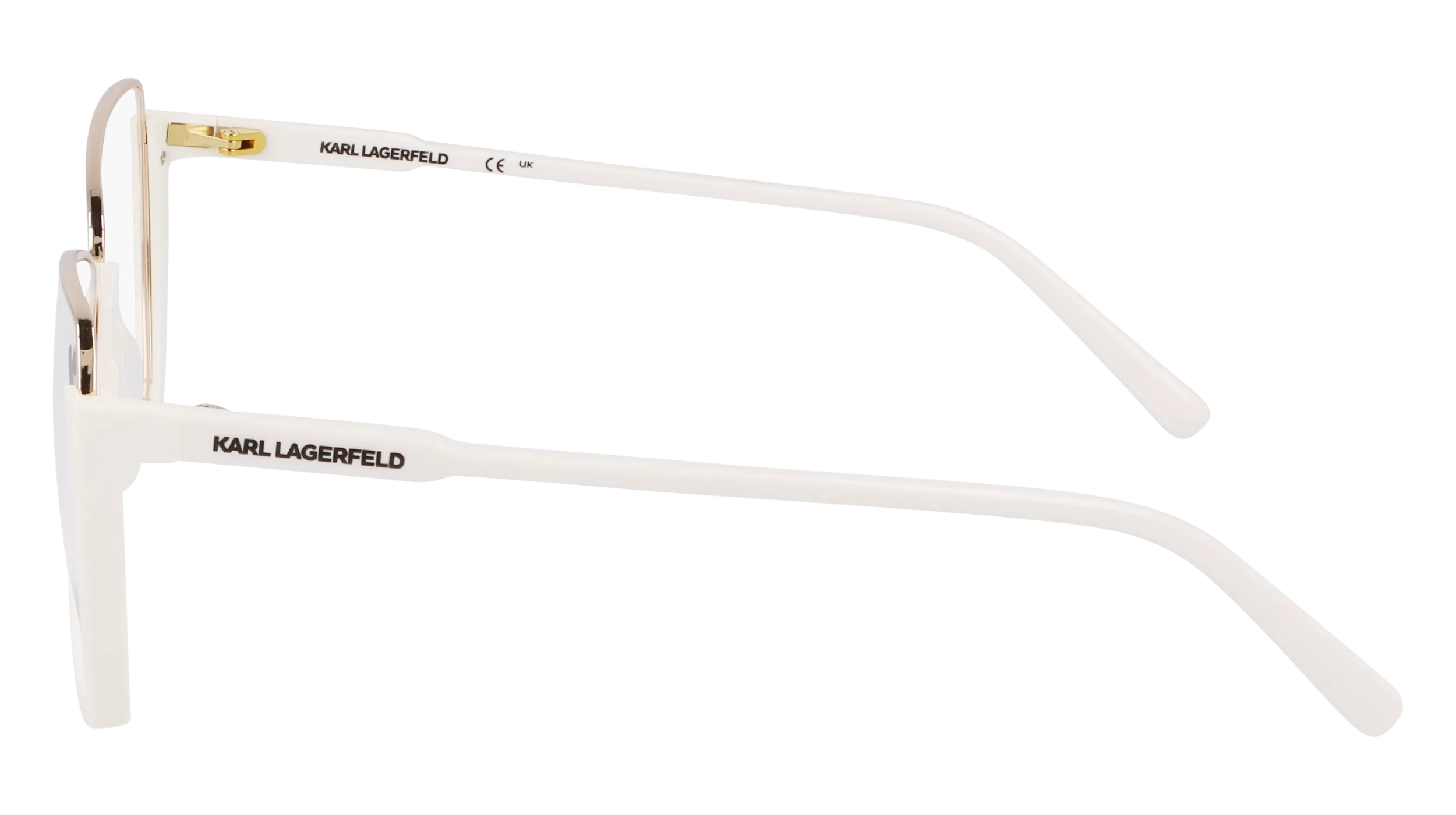 Karl Lagerfeld KL355 105 Montature da vista Metallo Bianco Squadrata Normale Normale - immagine 4