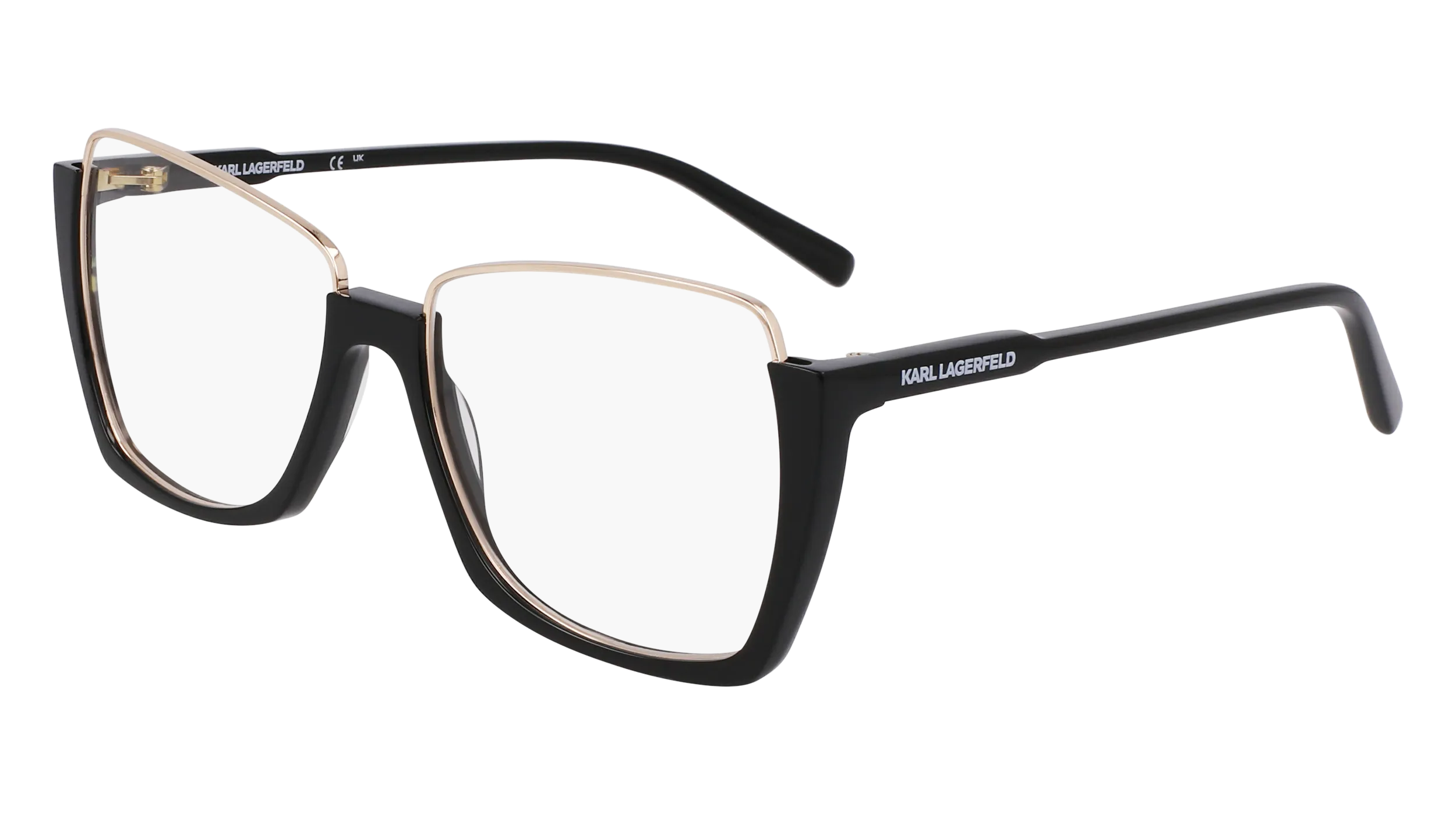 Karl Lagerfeld KL355 001 Montature da vista Metallo Nero Squadrata Normale Normale - immagine 1