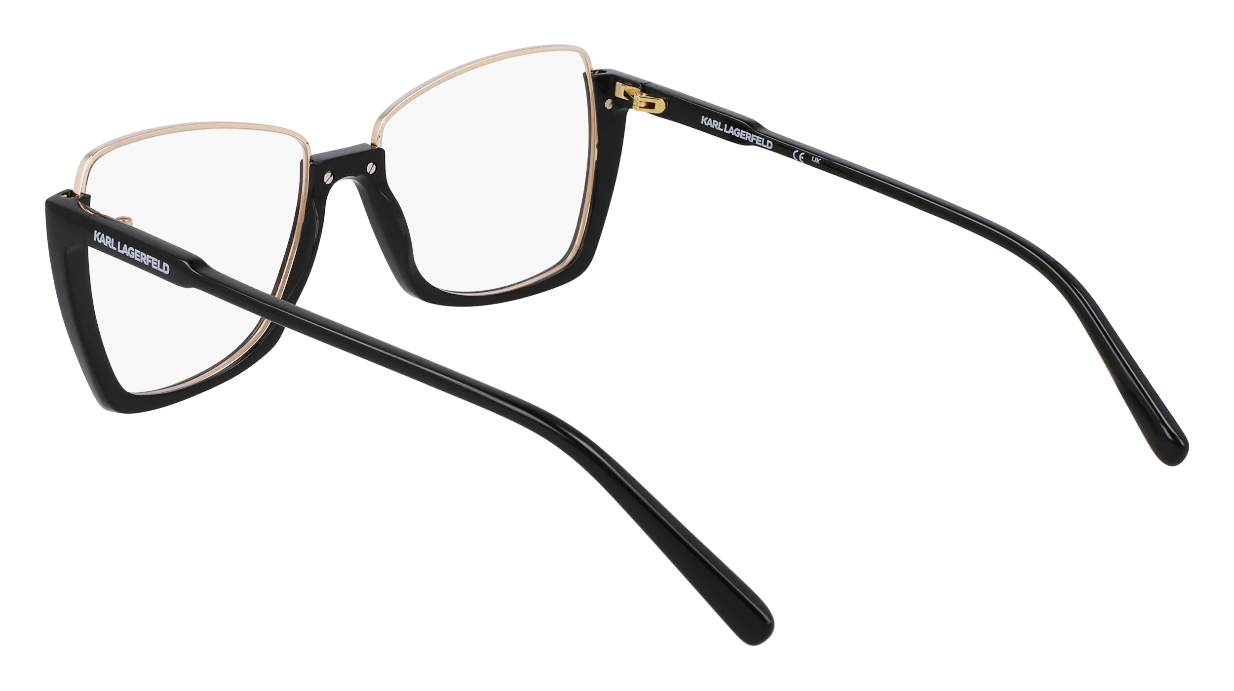 Karl Lagerfeld KL355 001 Montature da vista Metallo Nero Squadrata Normale Normale - immagine 3