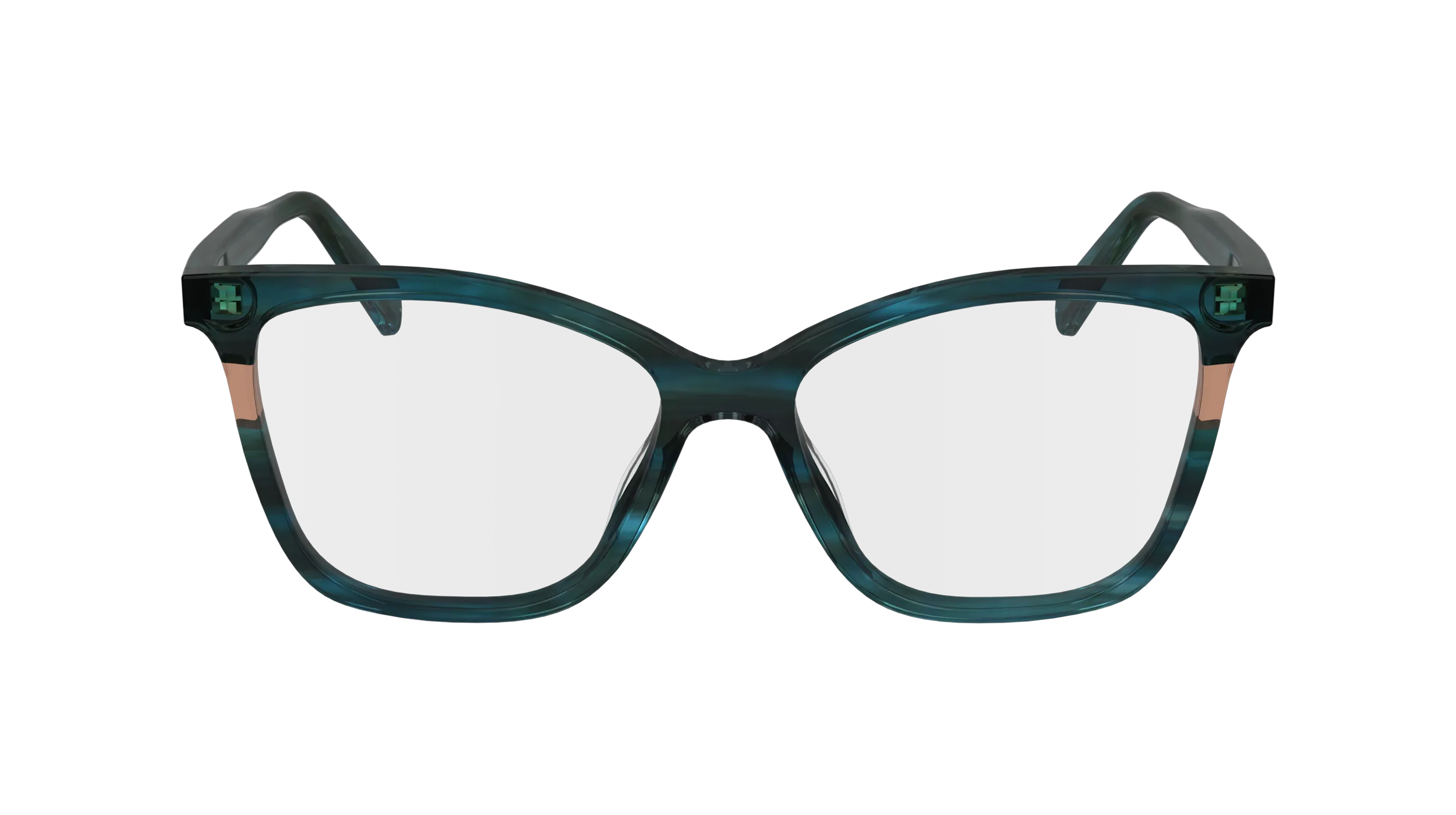 LONGCHAMP LO2741 308 Montature da vista Acetato Verde Squadrata Normale Normale - immagine 2