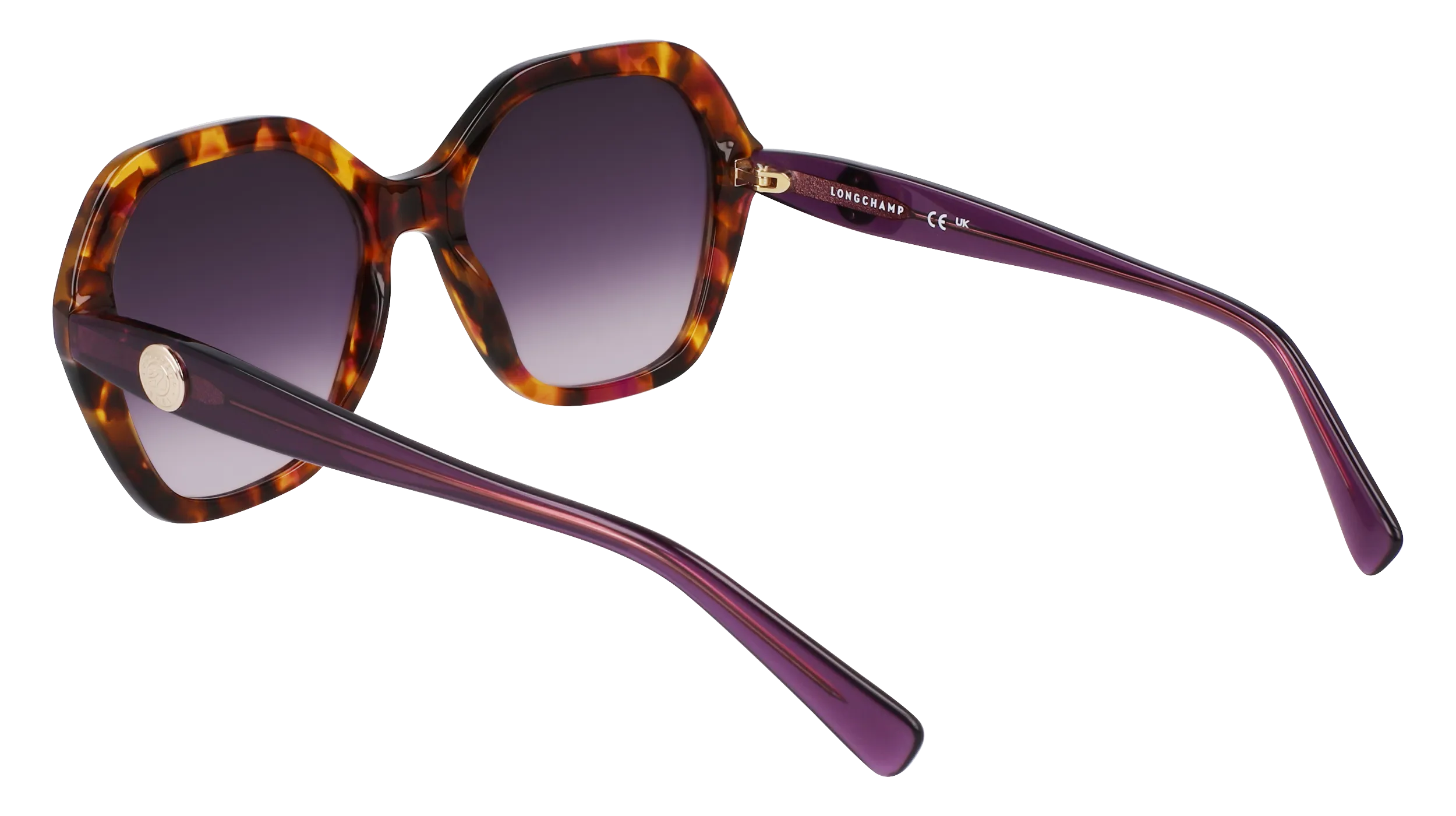 LONGCHAMP LO759S 502 Occhiali da sole Acetato Viola Squadrata Normale Normale - immagine 3