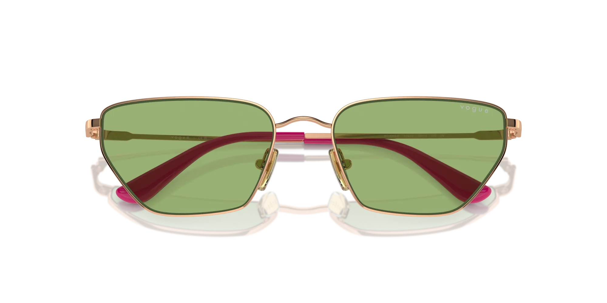 VOGUE EYEWEAR VO4316S 5152/2 Occhiali da sole Metallo Oro Verde Geometrica Normale - immagine 2