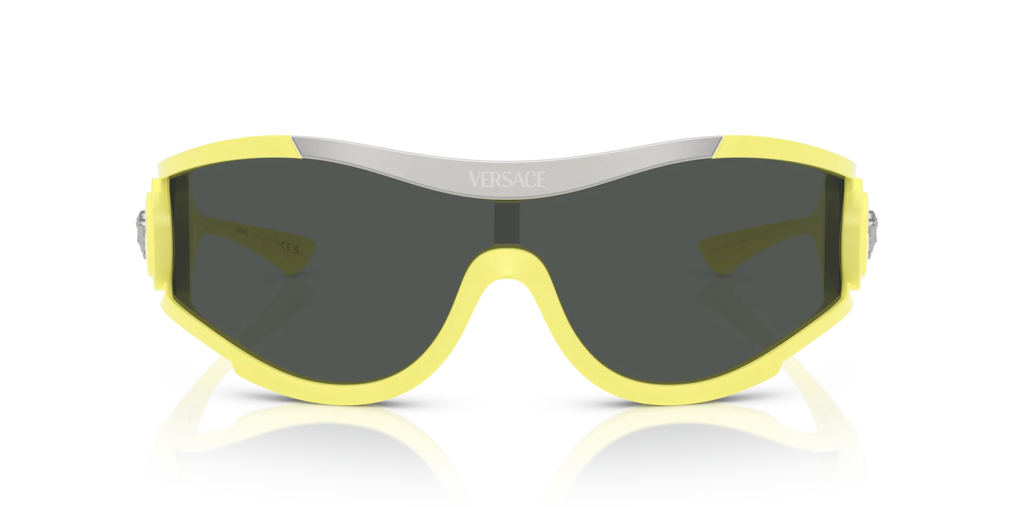 Versace VE4475 548687 Occhiali da sole Iniettato Giallo Grigio Geometrica Normale - immagine 3