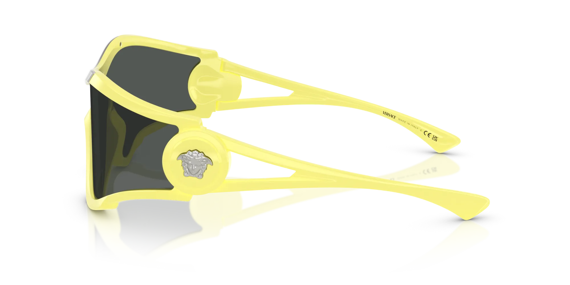 Versace VE4475 548687 Occhiali da sole Iniettato Giallo Grigio Geometrica Normale - immagine 4