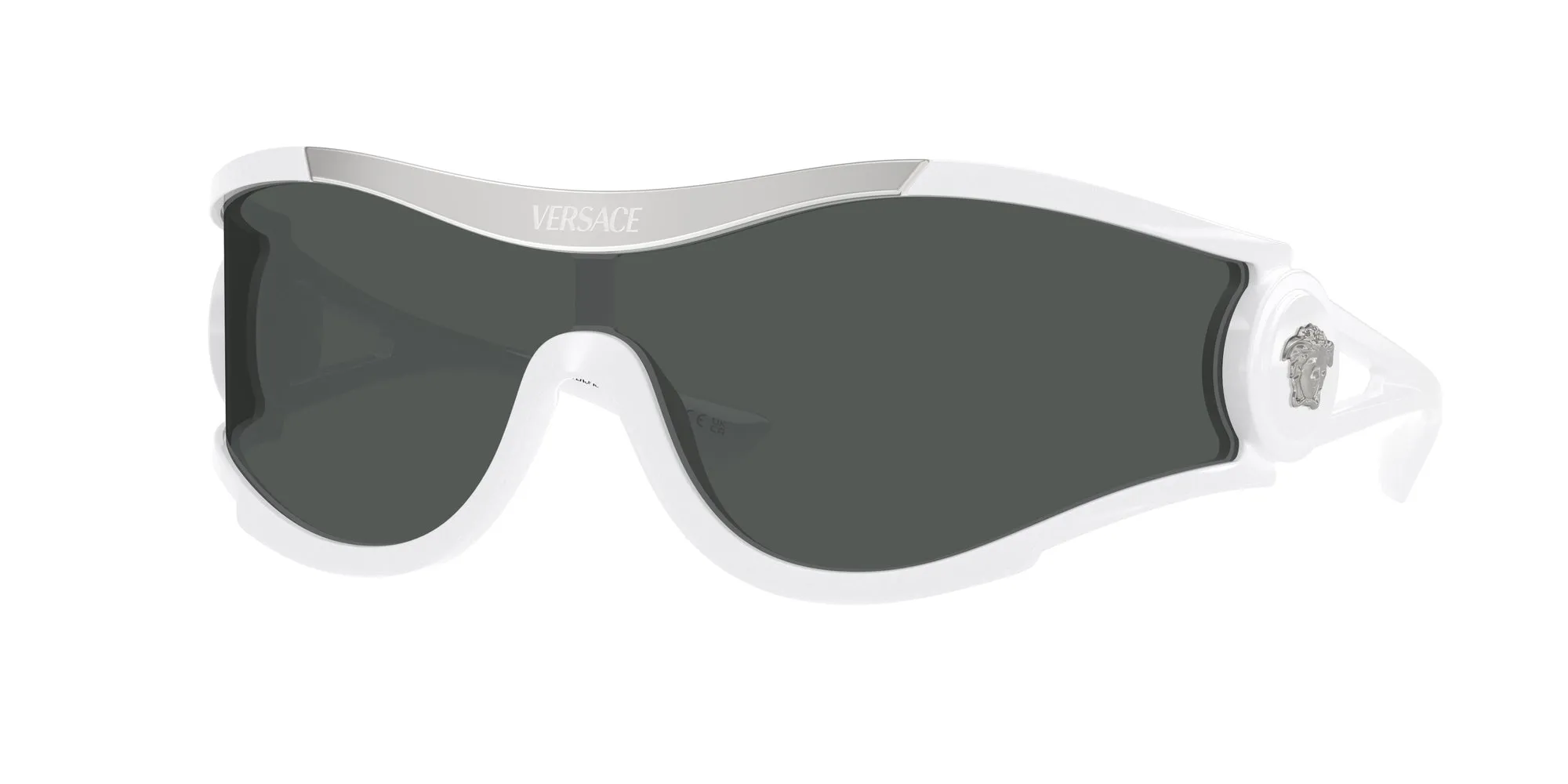 Versace VE4475 314/87 Occhiali da sole Iniettato Bianco Grigio Geometrica Normale - immagine 1