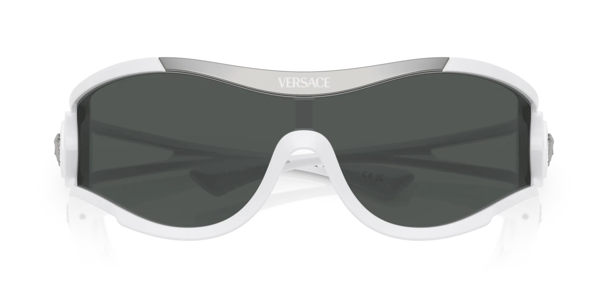 Versace VE4475 314/87 Occhiali da sole Iniettato Bianco Grigio Geometrica Normale - immagine 2