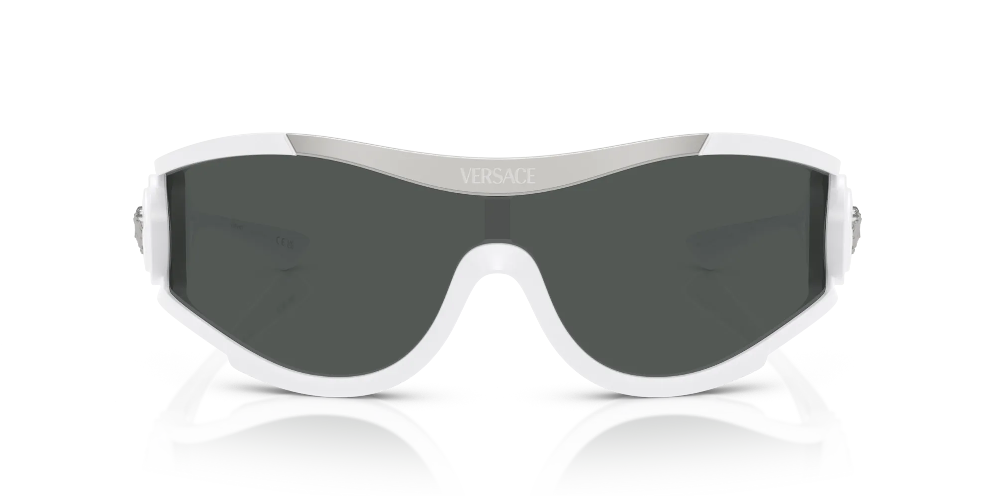 Versace VE4475 314/87 Occhiali da sole Iniettato Bianco Grigio Geometrica Normale - immagine 3