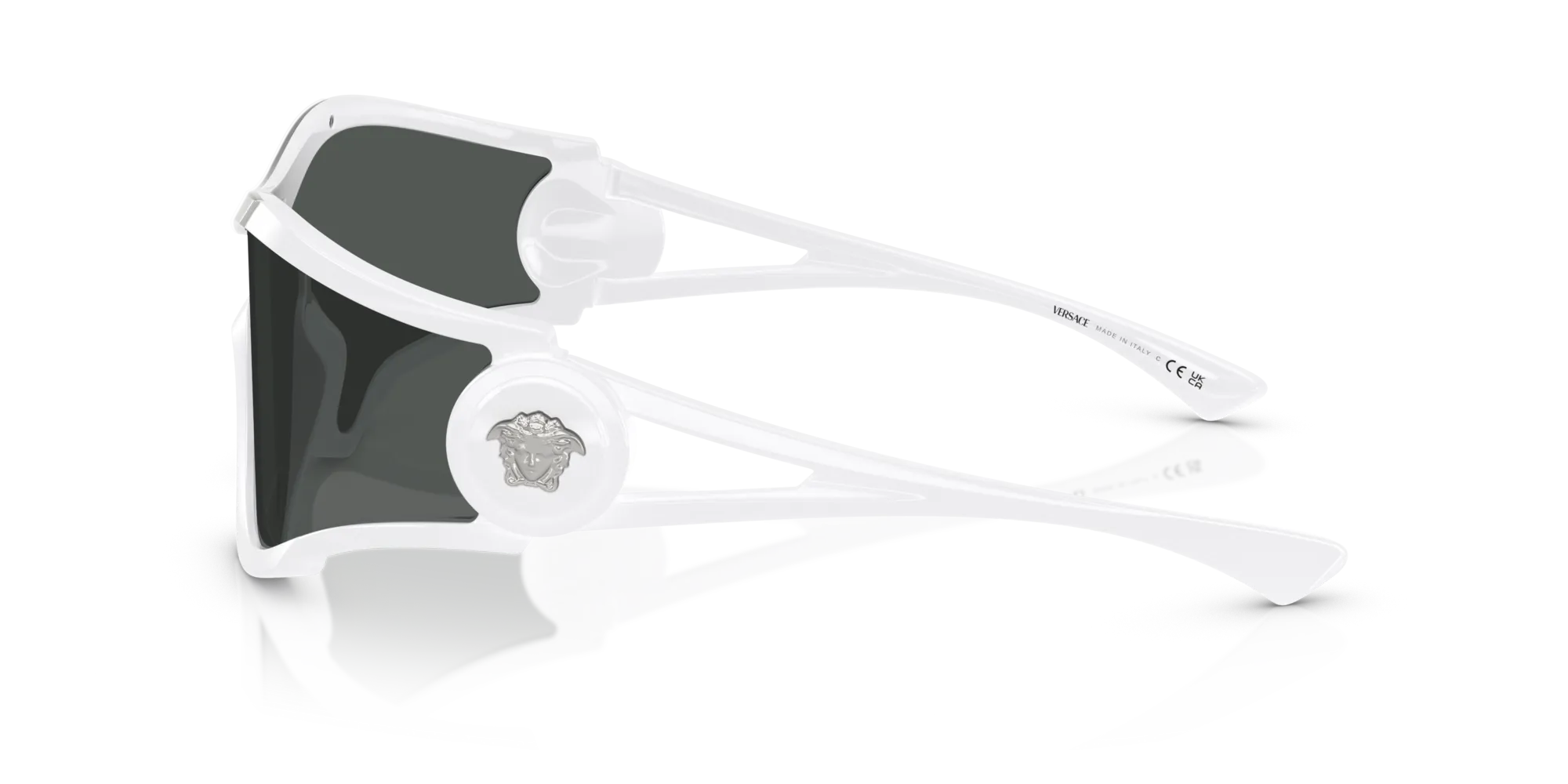 Versace VE4475 314/87 Occhiali da sole Iniettato Bianco Grigio Geometrica Normale - immagine 4