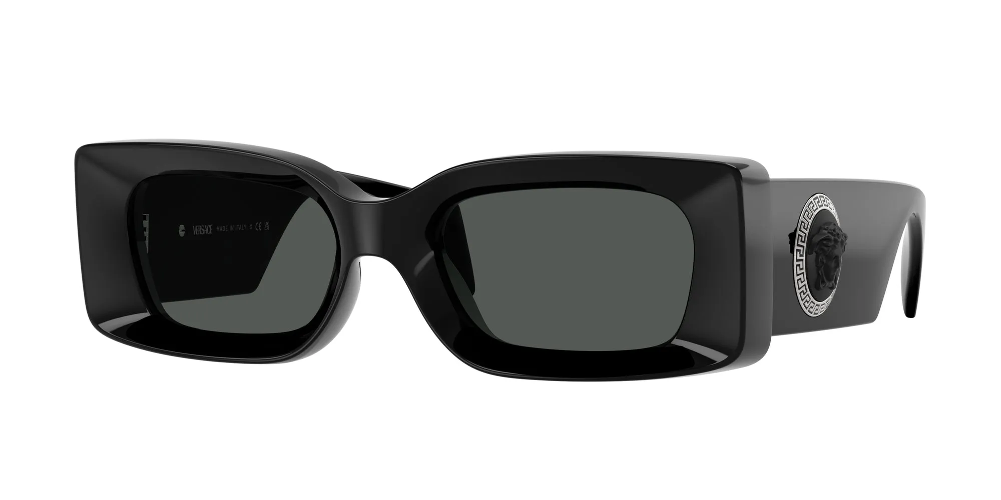 Versace VE4474U GB1/87 Occhiali da sole Iniettato Nero Grigio Squadrata Normale - immagine 1