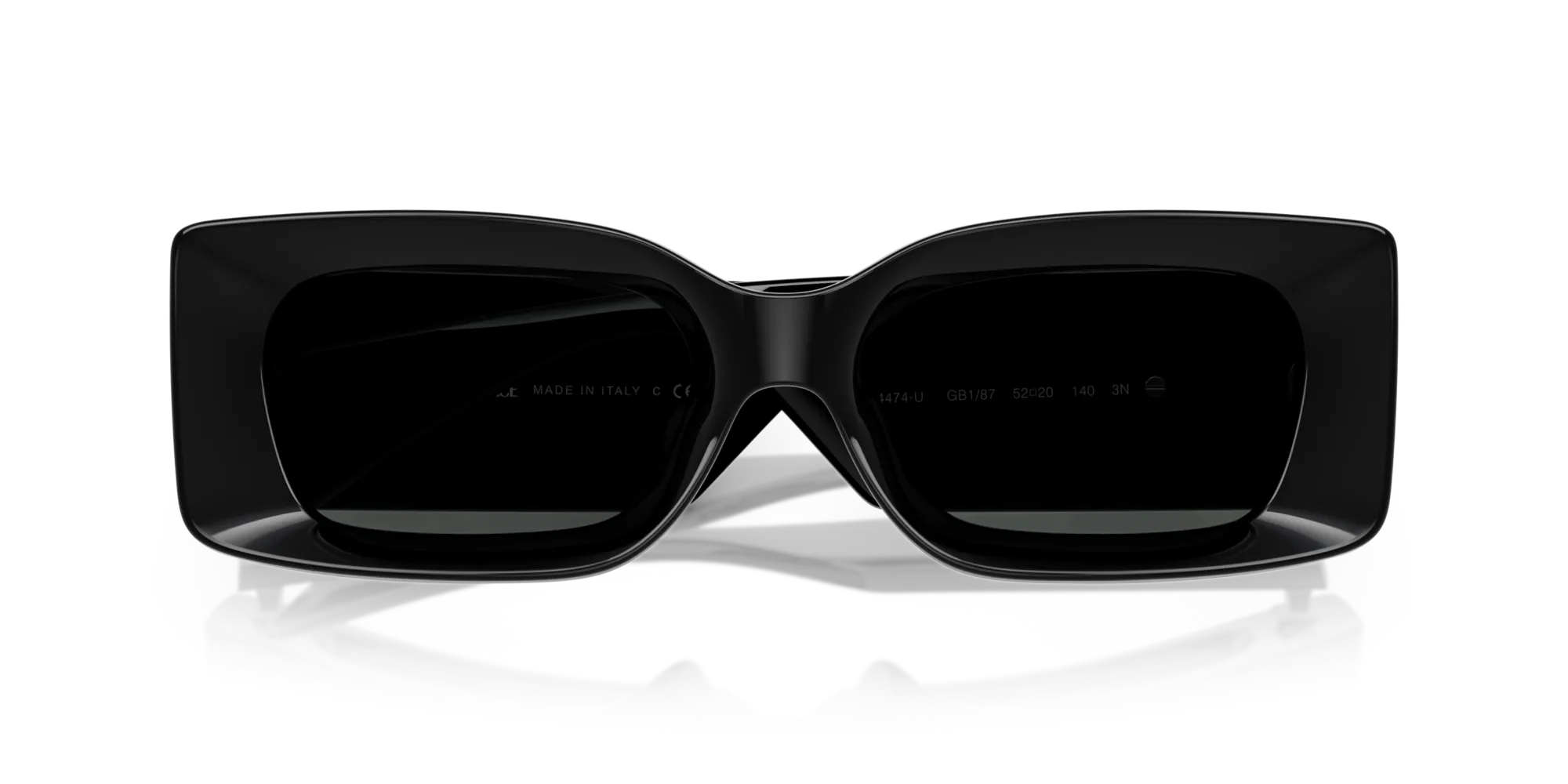 Versace VE4474U GB1/87 Occhiali da sole Iniettato Nero Grigio Squadrata Normale - immagine 2
