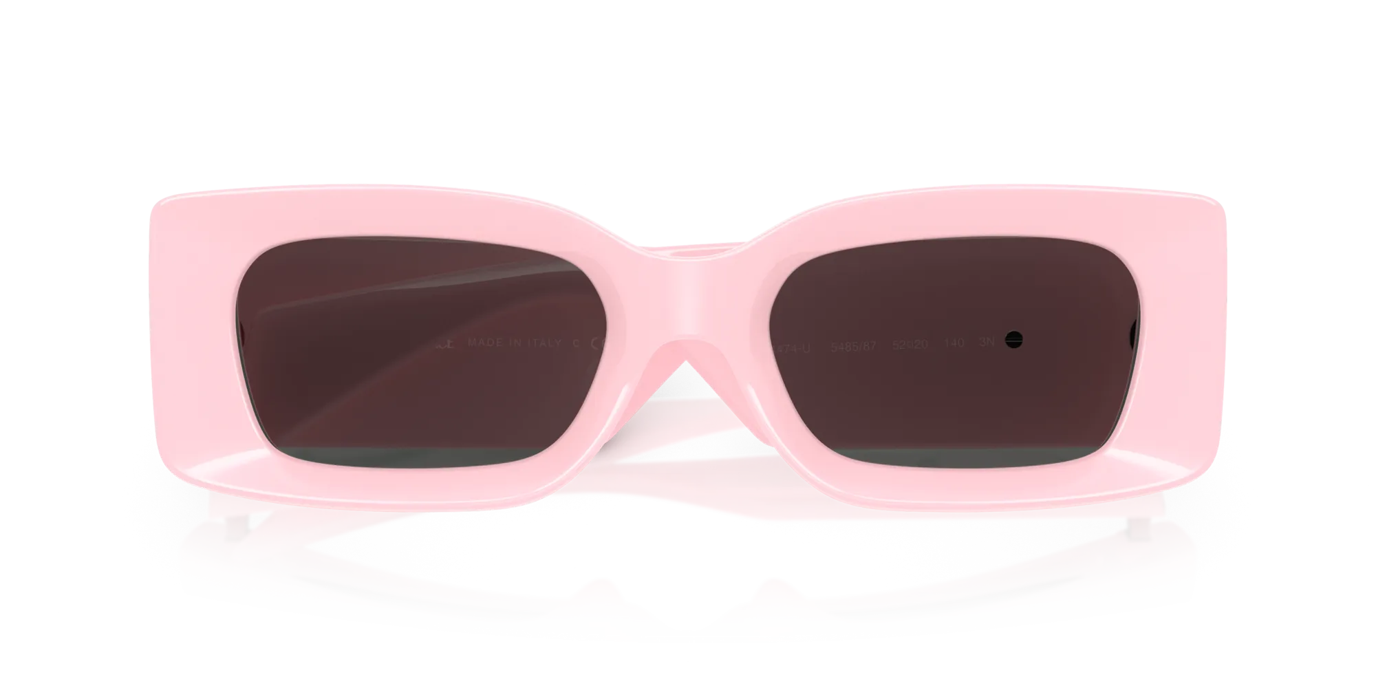 Versace VE4474U 548587 Occhiali da sole Iniettato Rosa Grigio Squadrata Normale - immagine 2