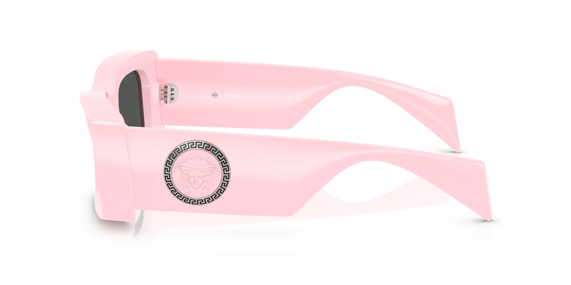 Versace VE4474U 548587 Occhiali da sole Iniettato Rosa Grigio Squadrata Normale - immagine 4