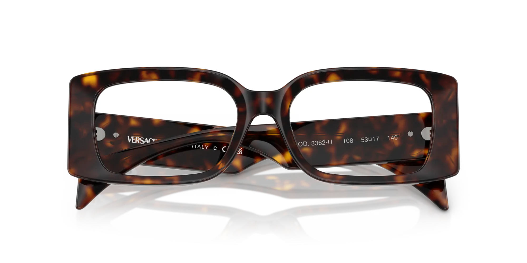 Versace VE3362U 108 Montature da vista Acetato Tartaruga Squadrata Normale - immagine 2