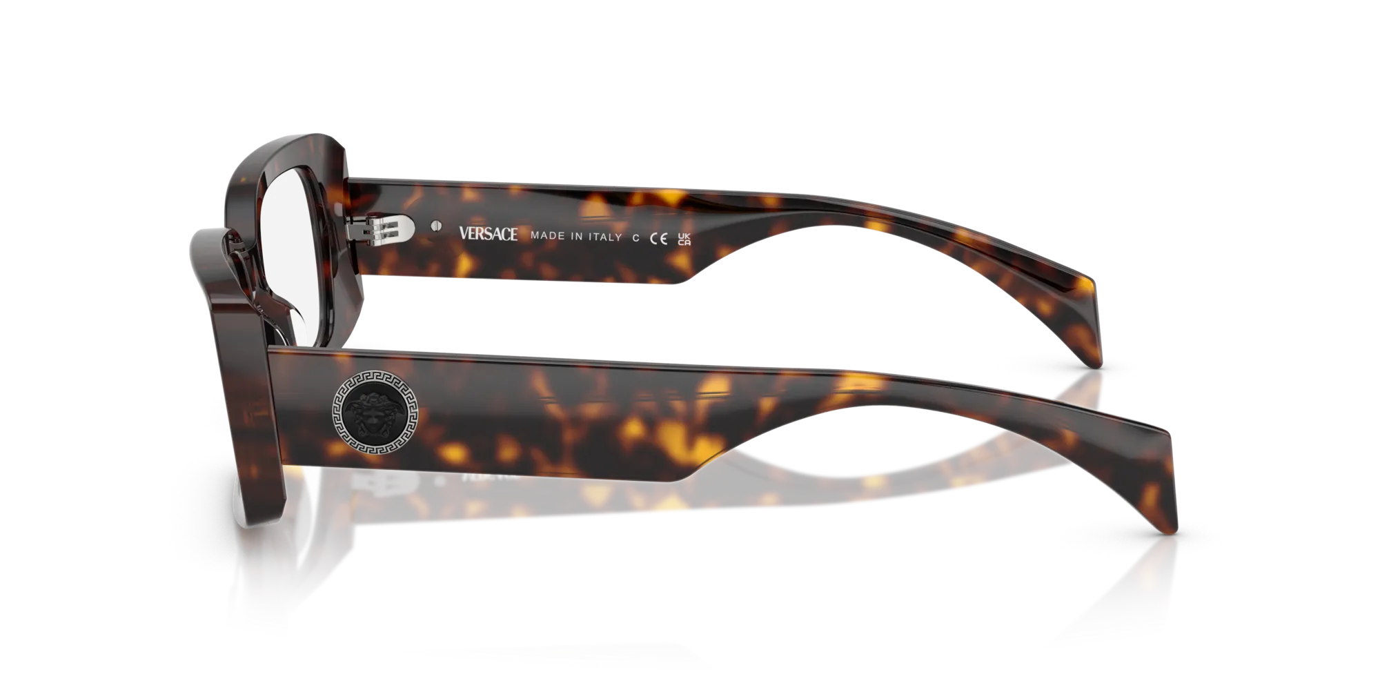 Versace VE3362U 108 Montature da vista Acetato Tartaruga Trasparente Squadrata Normale - immagine 4