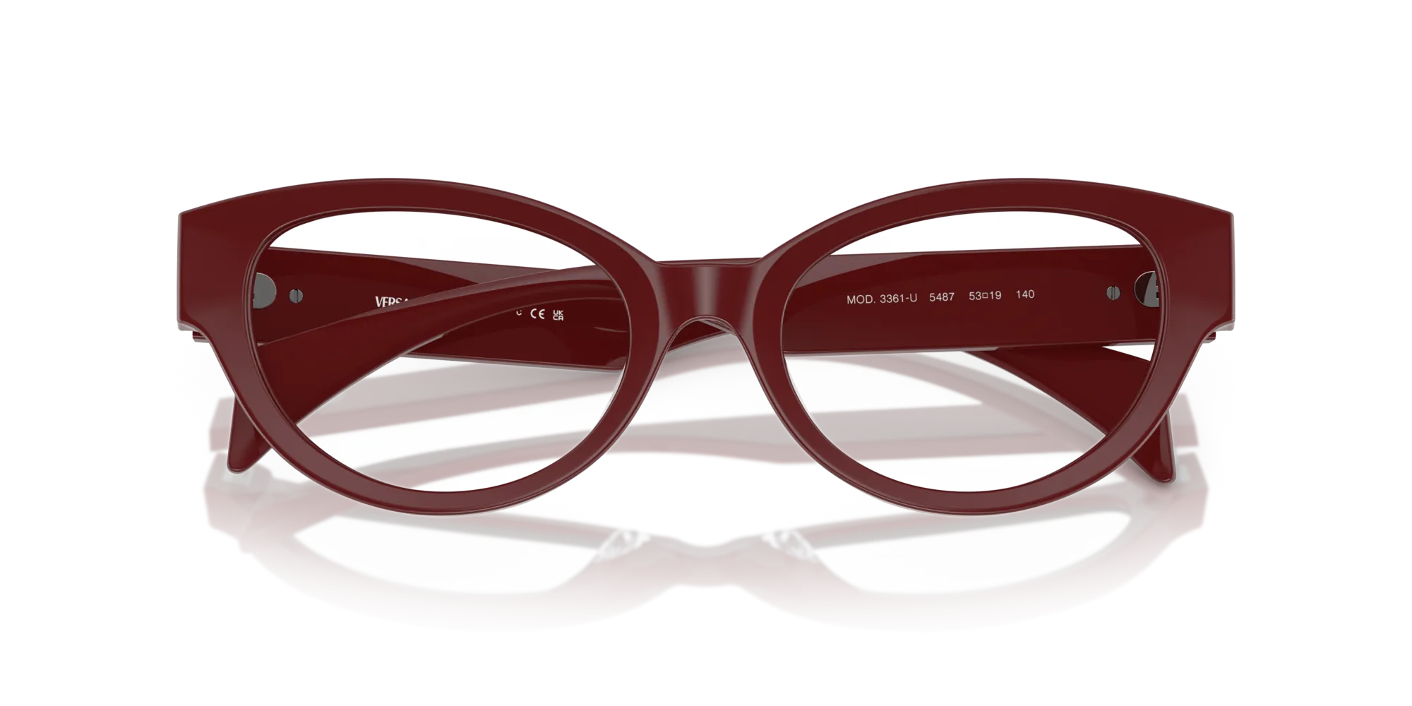 Versace VE3361U 5487 Montature da vista Acetato Rosso Cat Eye Normale - immagine 2