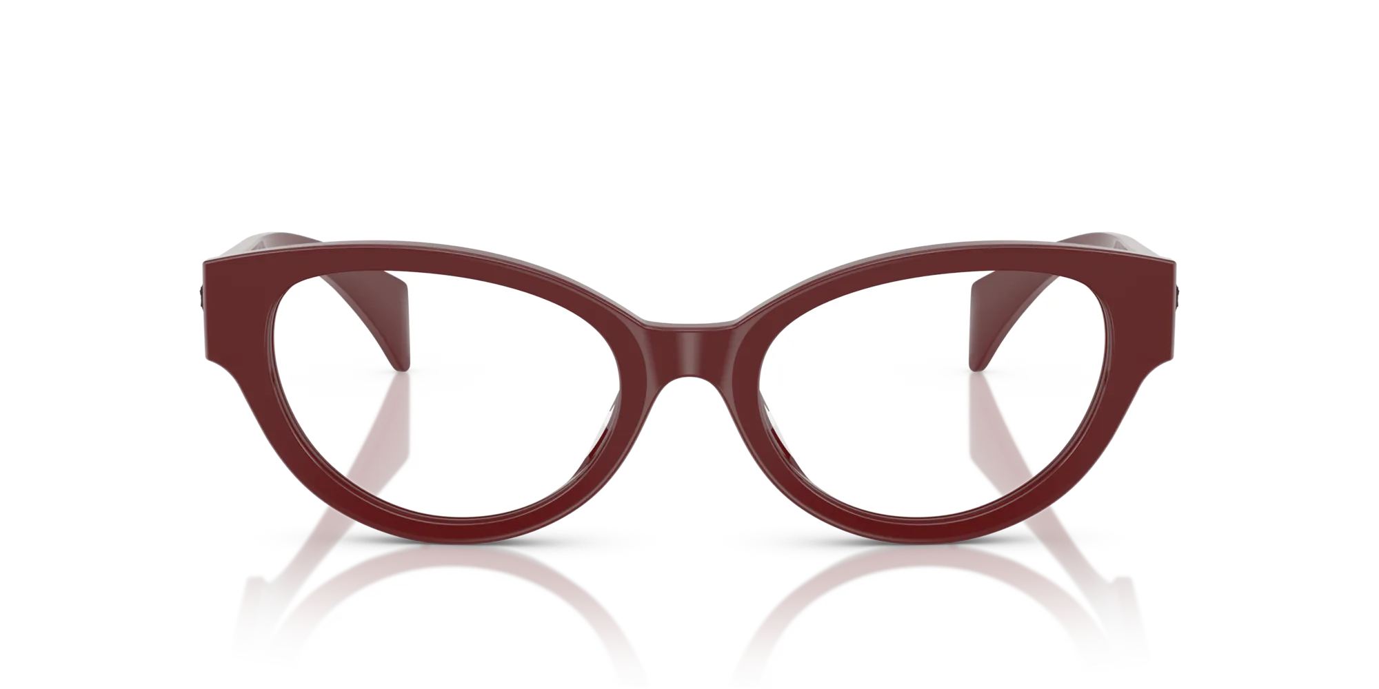 Versace VE3361U 5487 Montature da vista Acetato Rosso Trasparente Cat Eye Normale - immagine 3
