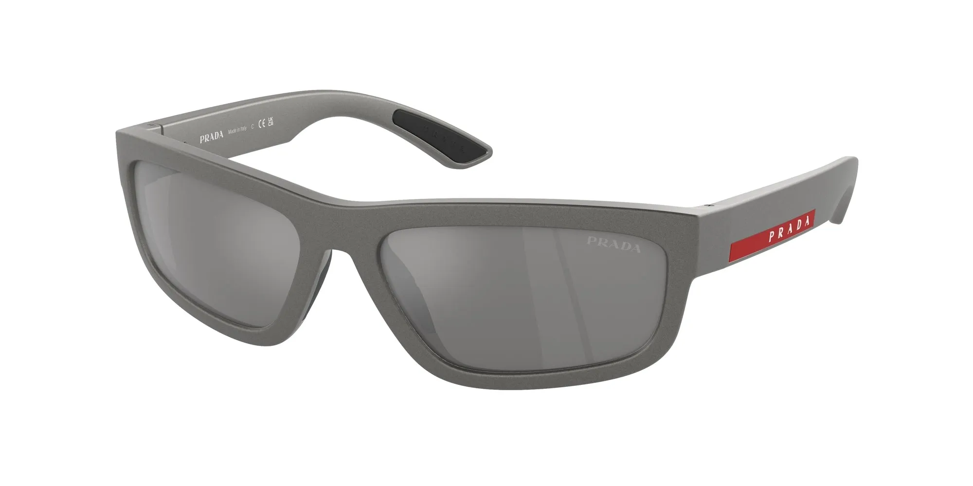 Prada Linea Rossa PS 05ZS 16X7W1 Occhiali da sole Iniettato Grigio Grigio Squadrata Specchiate Specchiato - immagine 1