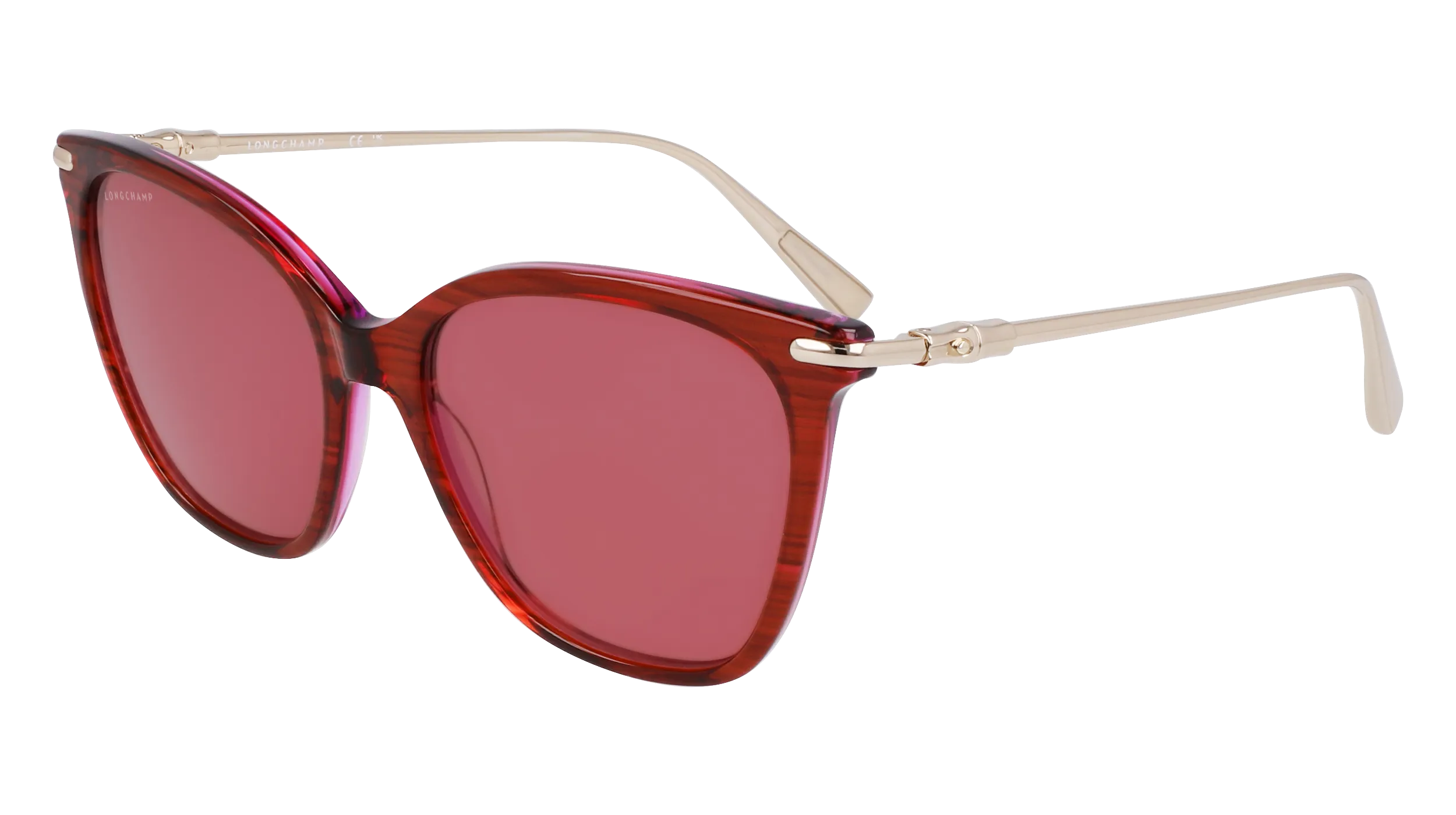 LONGCHAMP LO757S 607 Occhiali da sole Acetato Rosso Squadrata Normale Normale - immagine 1