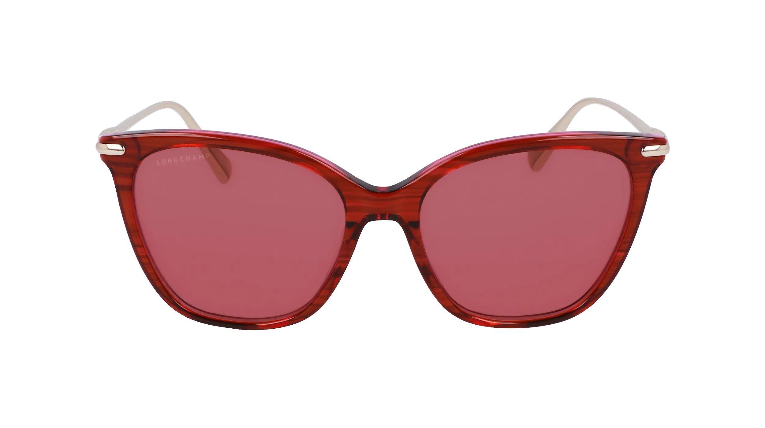 LONGCHAMP LO757S 607 Occhiali da sole Acetato Rosso Squadrata Normale Normale - immagine 2