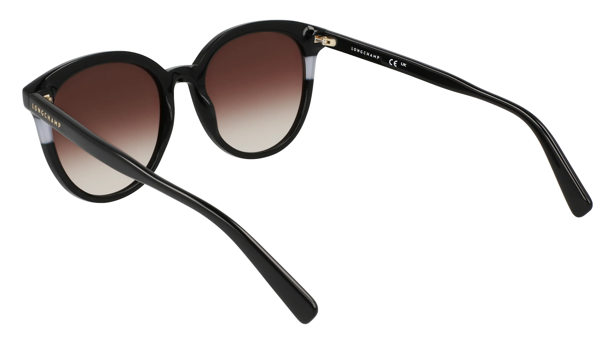 LONGCHAMP LO752S 001 Occhiali da sole Acetato Nero Rotonda Normale Normale - immagine 3