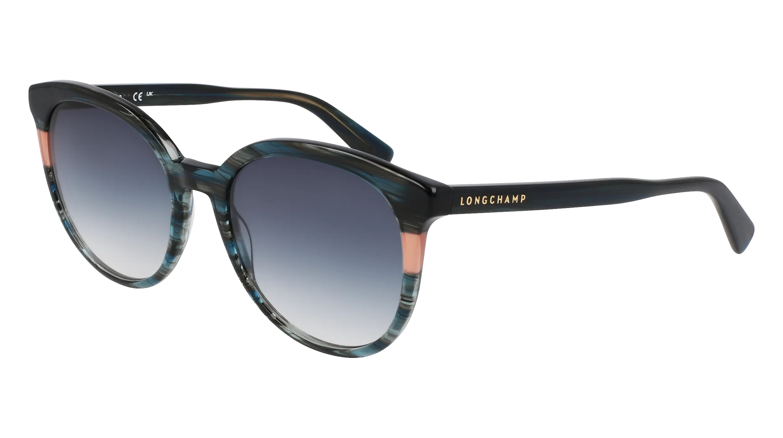 LONGCHAMP LO752S 406 Occhiali da sole Acetato Blu Rotonda Normale Normale - immagine 1