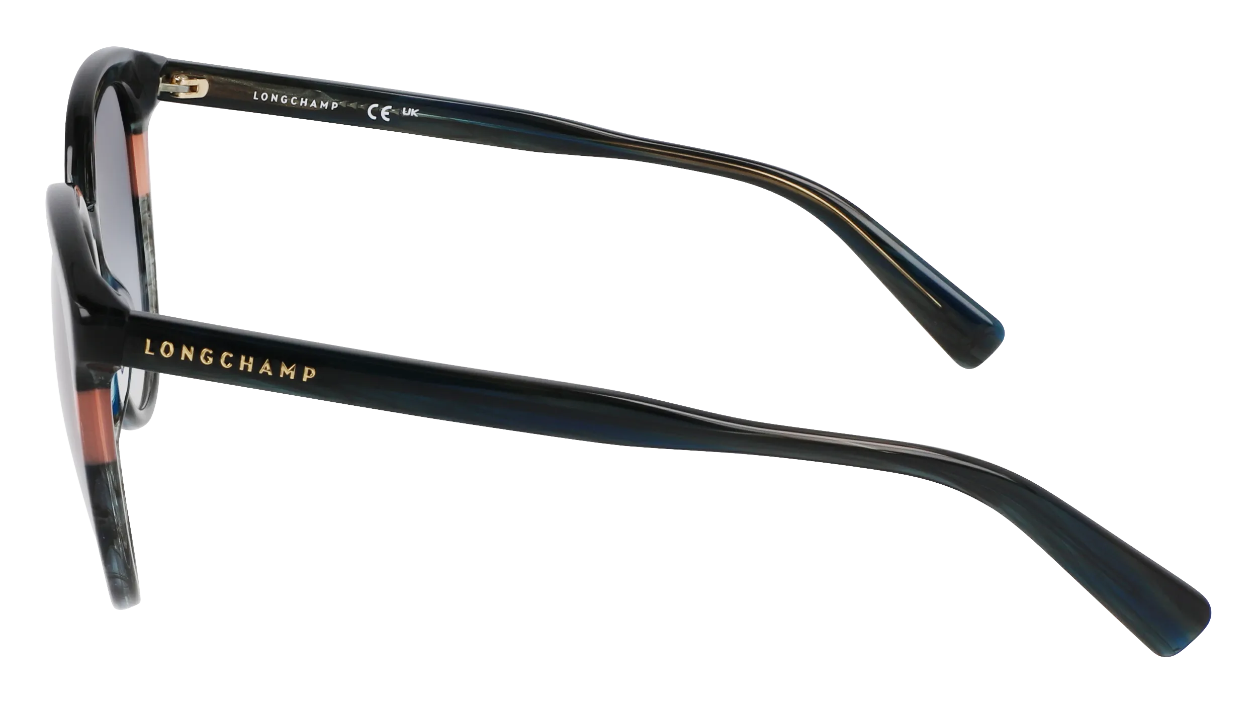 LONGCHAMP LO752S 406 Occhiali da sole Acetato Blu Rotonda Normale Normale - immagine 4